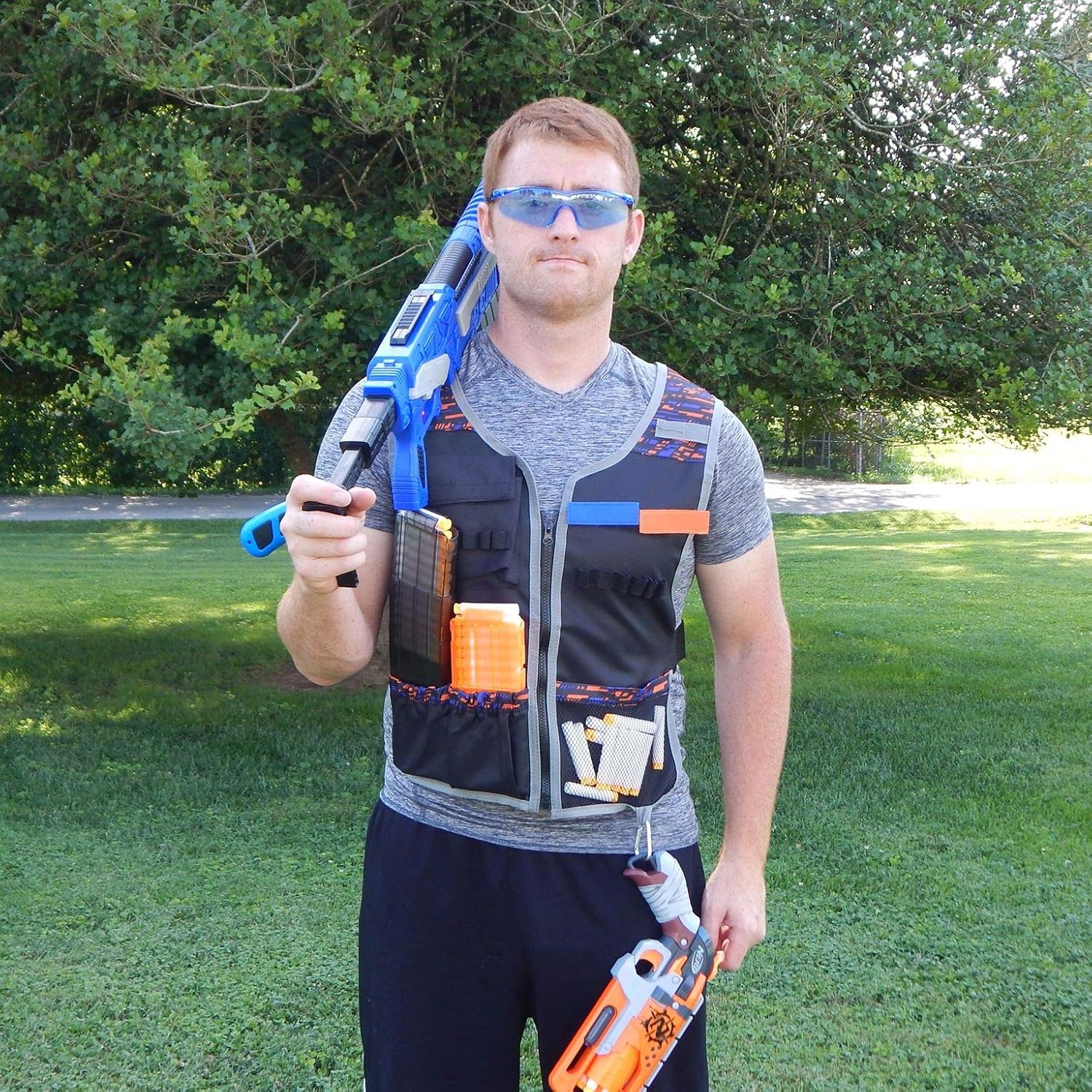 Large Adjustable Toy Tactical Vest Set