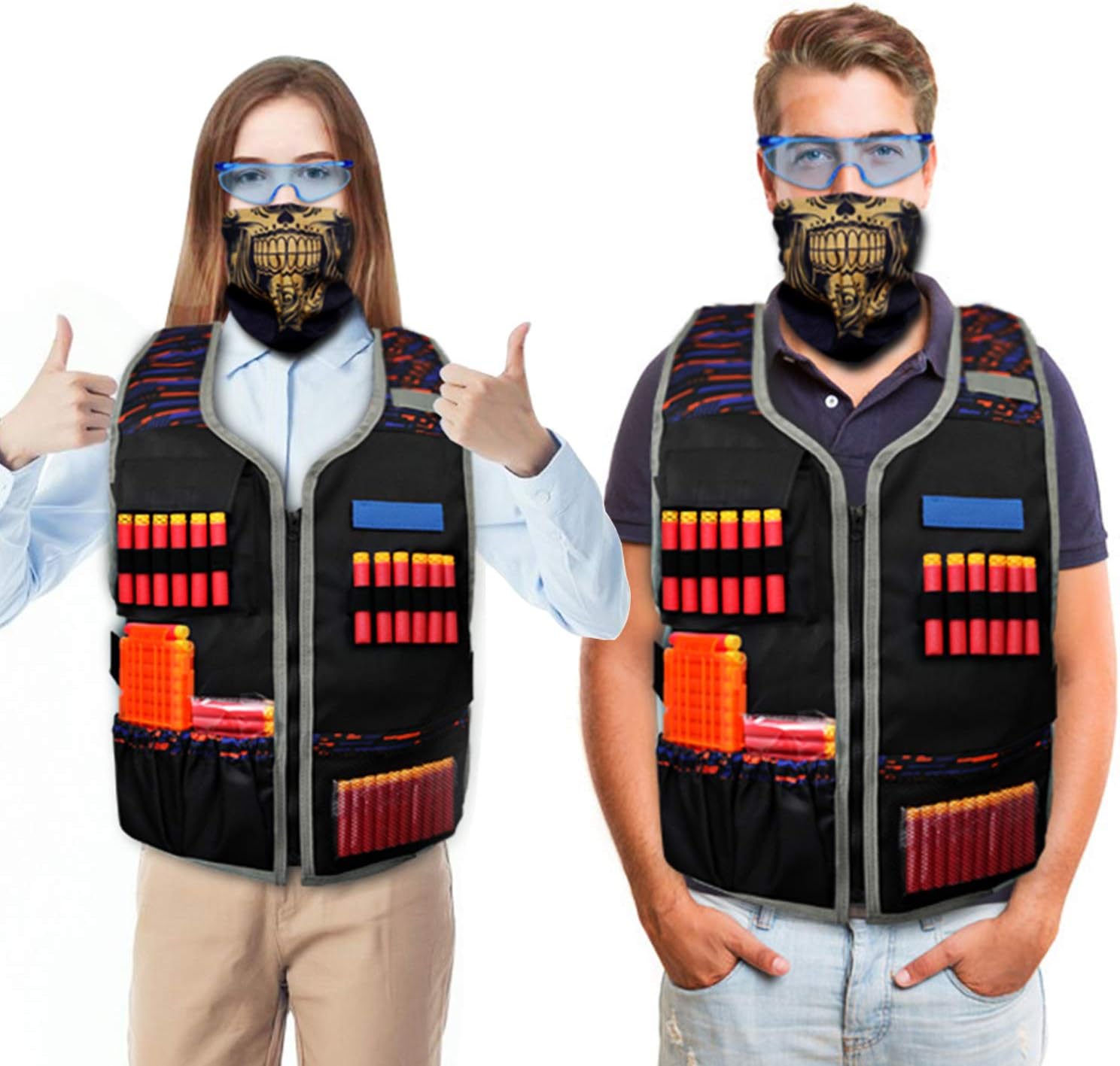 Large Adjustable Toy Tactical Vest Set