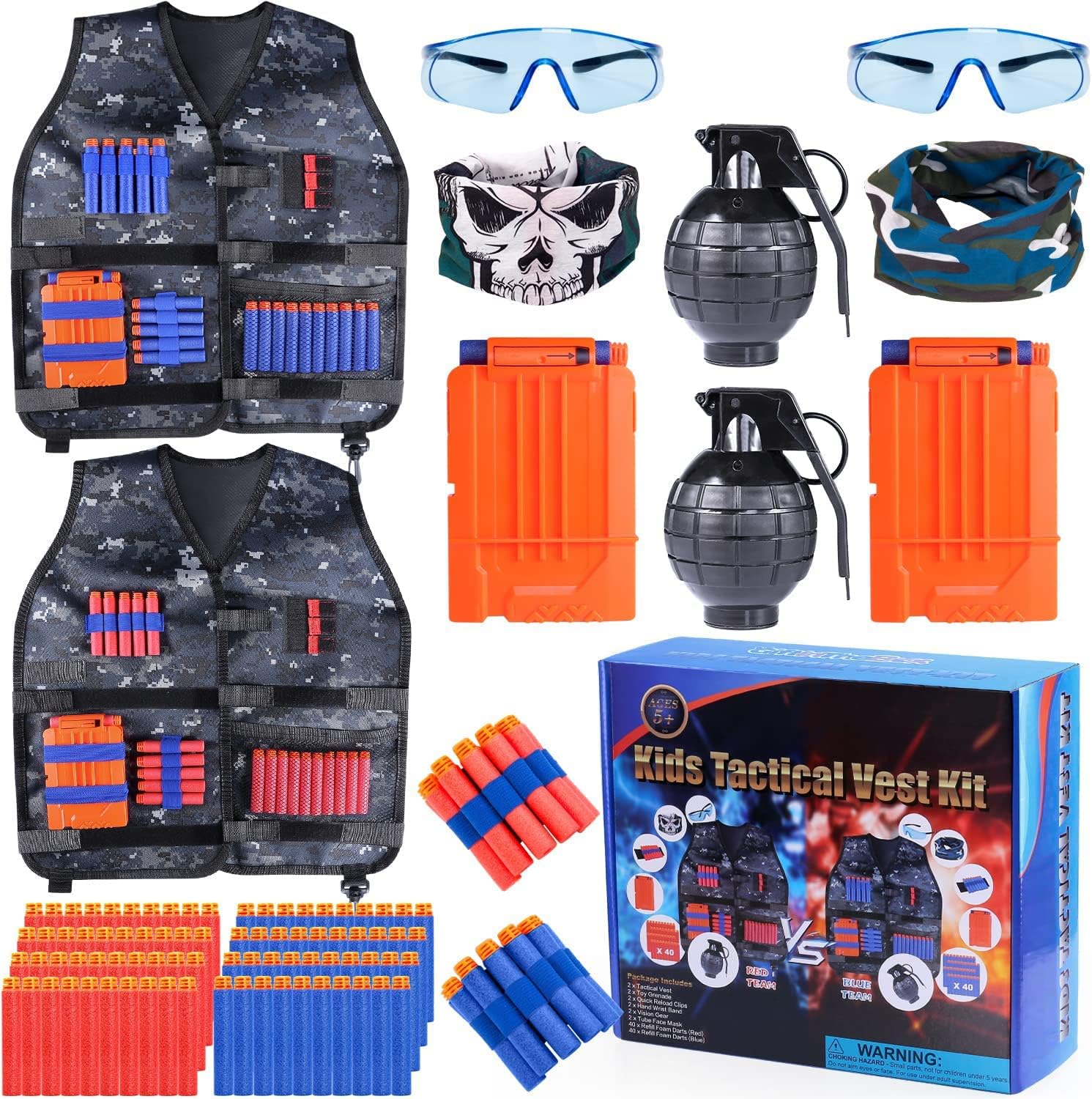 2 Pack Kids Tactical Vest Kit
