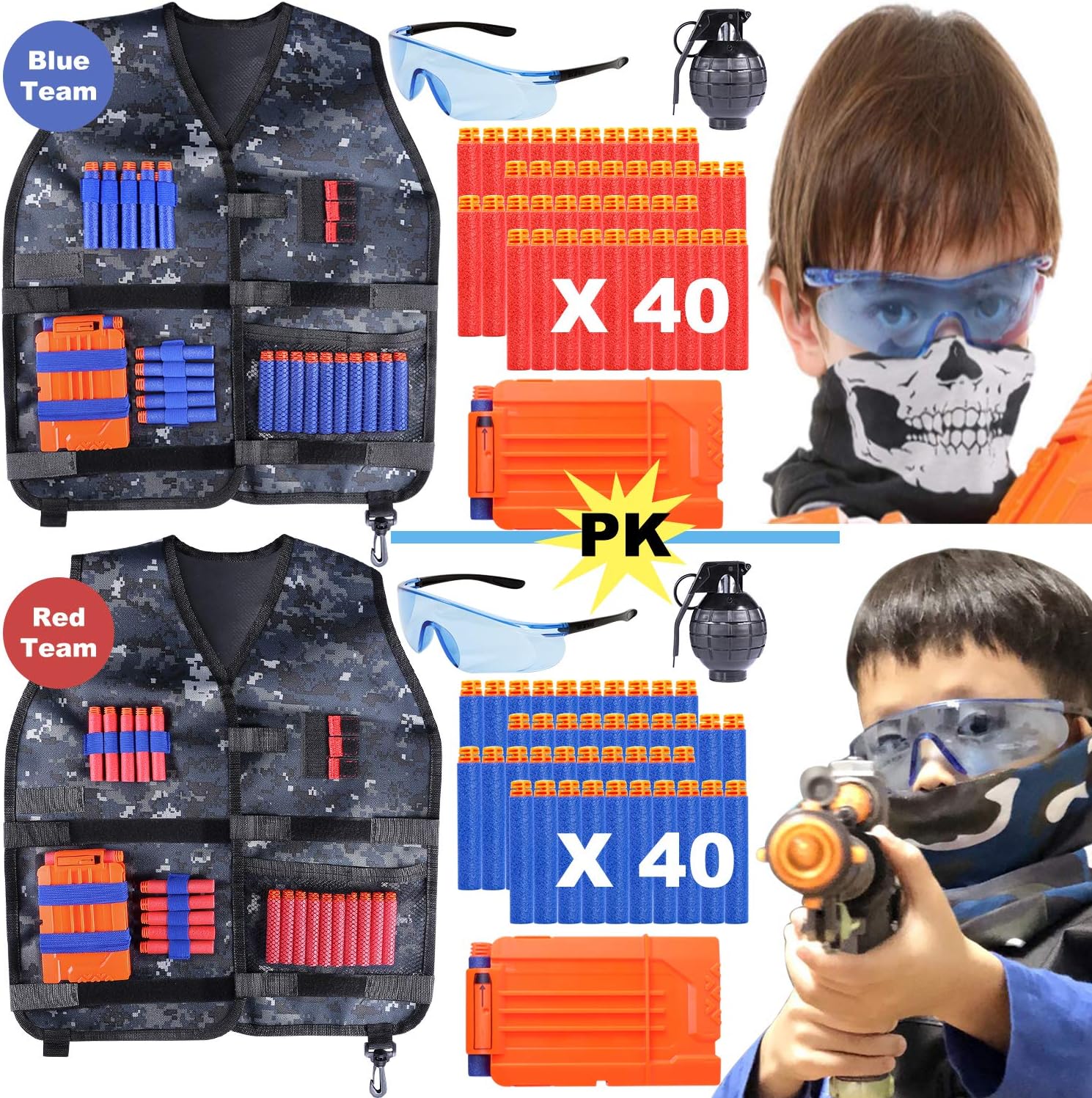 2 Pack Kids Tactical Vest Kit