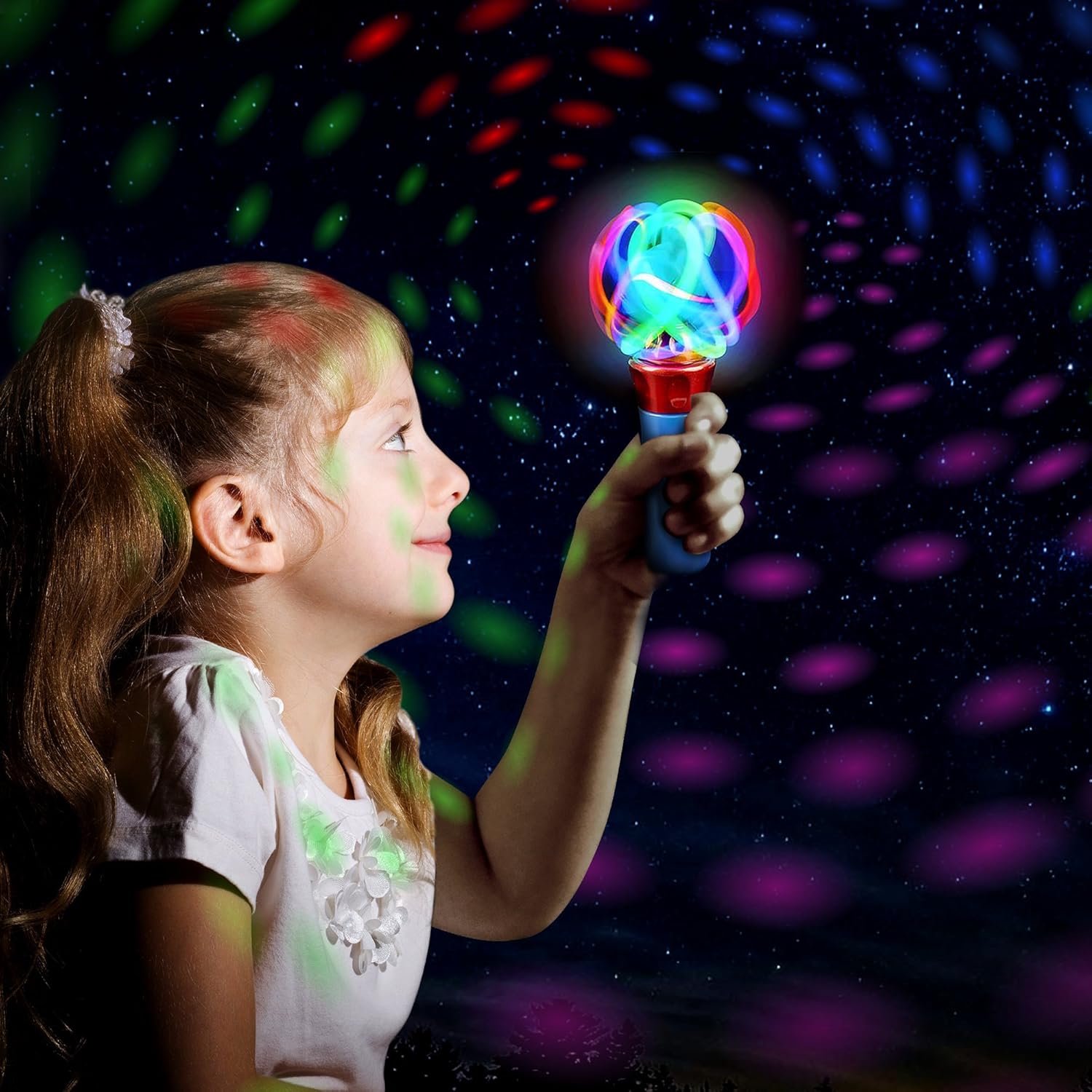 Light Up Spinning Wand, LED Toy