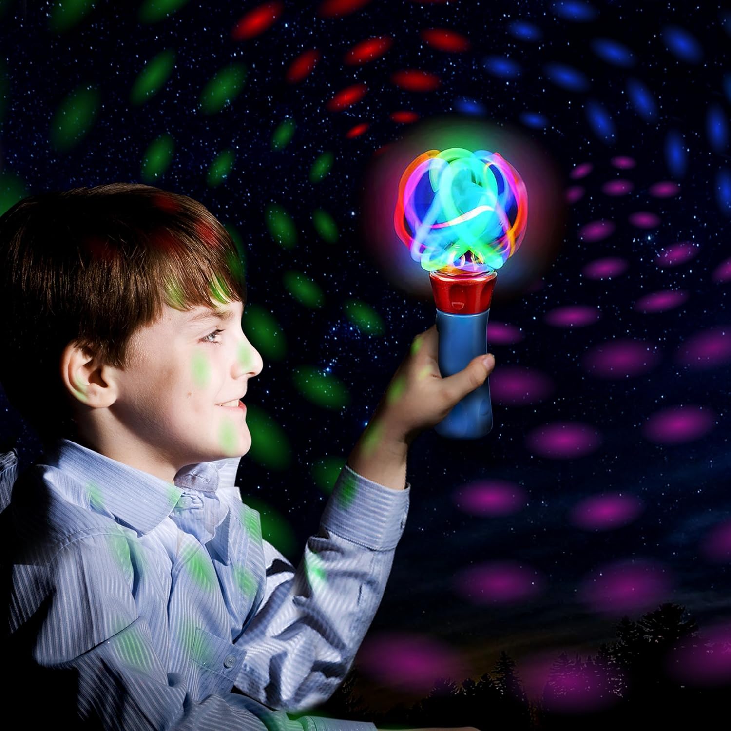 Light Up Spinning Wand, LED Toy