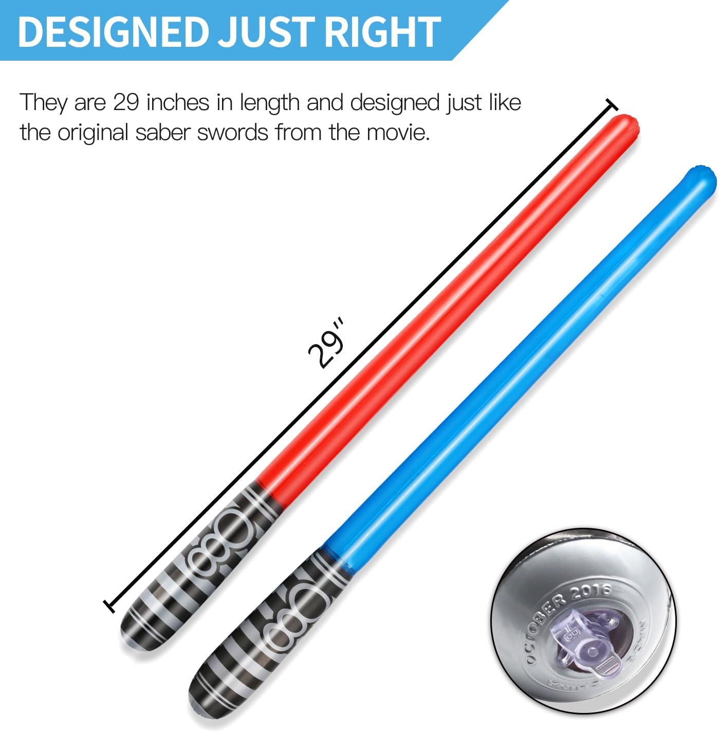 8 Pack Inflatable Lightsaber Toys