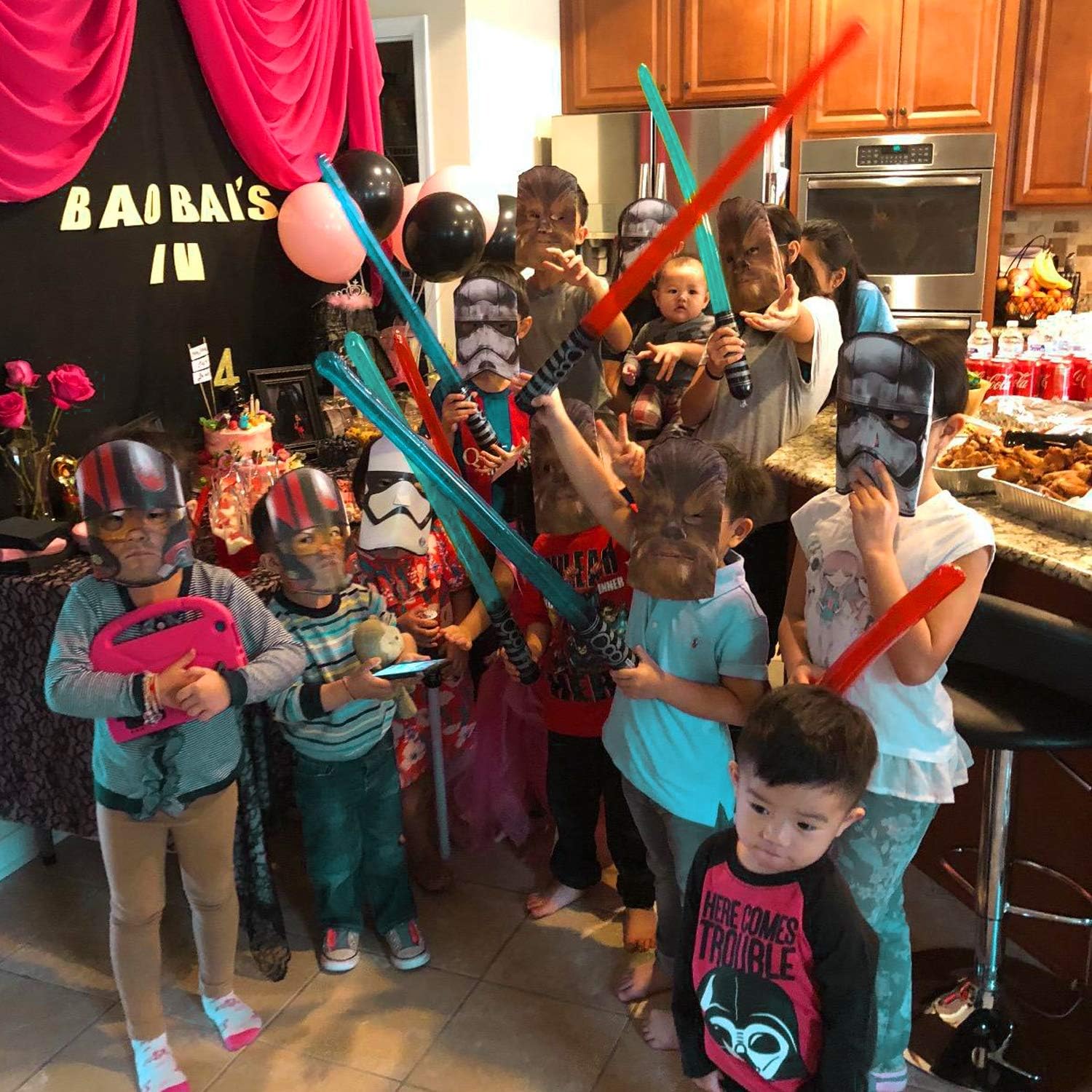8 Pack Inflatable Lightsaber Toys