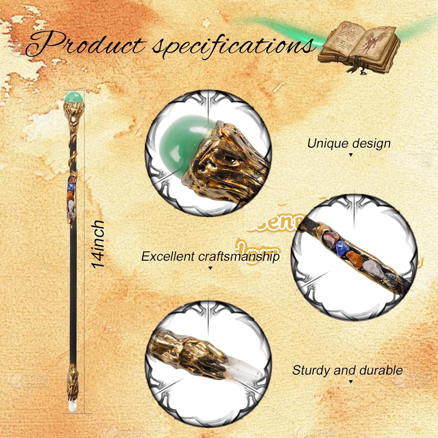 Magic Wand with Gemstone