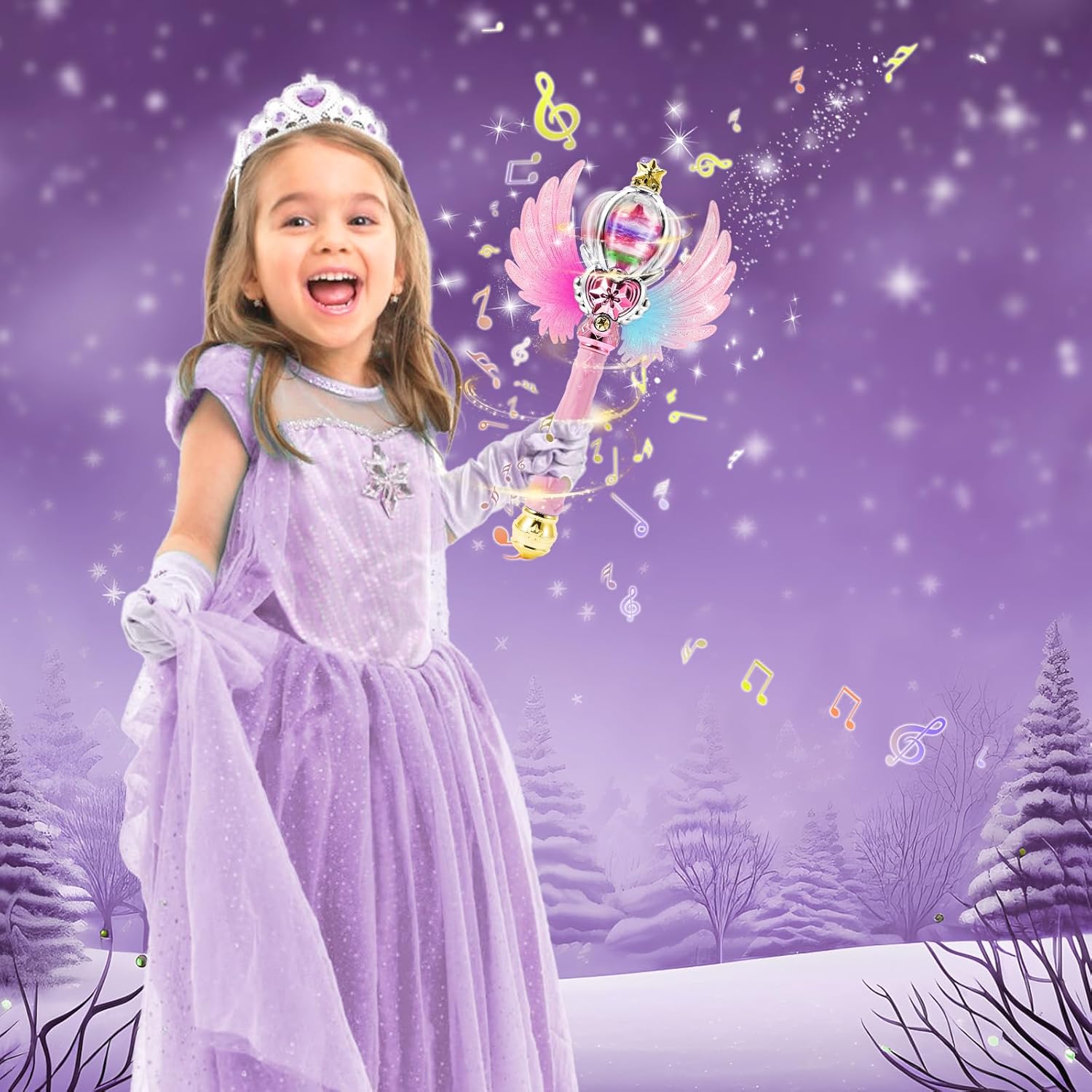 Illuminated Snowflake Wand