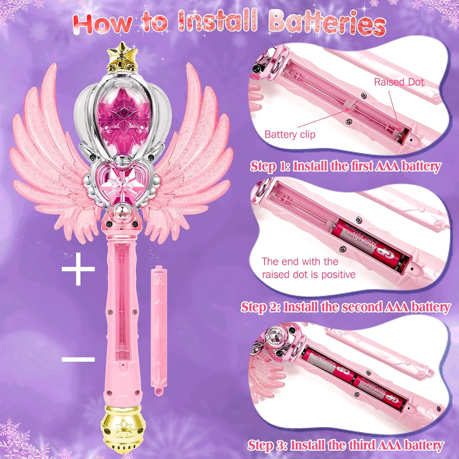 Illuminated Snowflake Wand