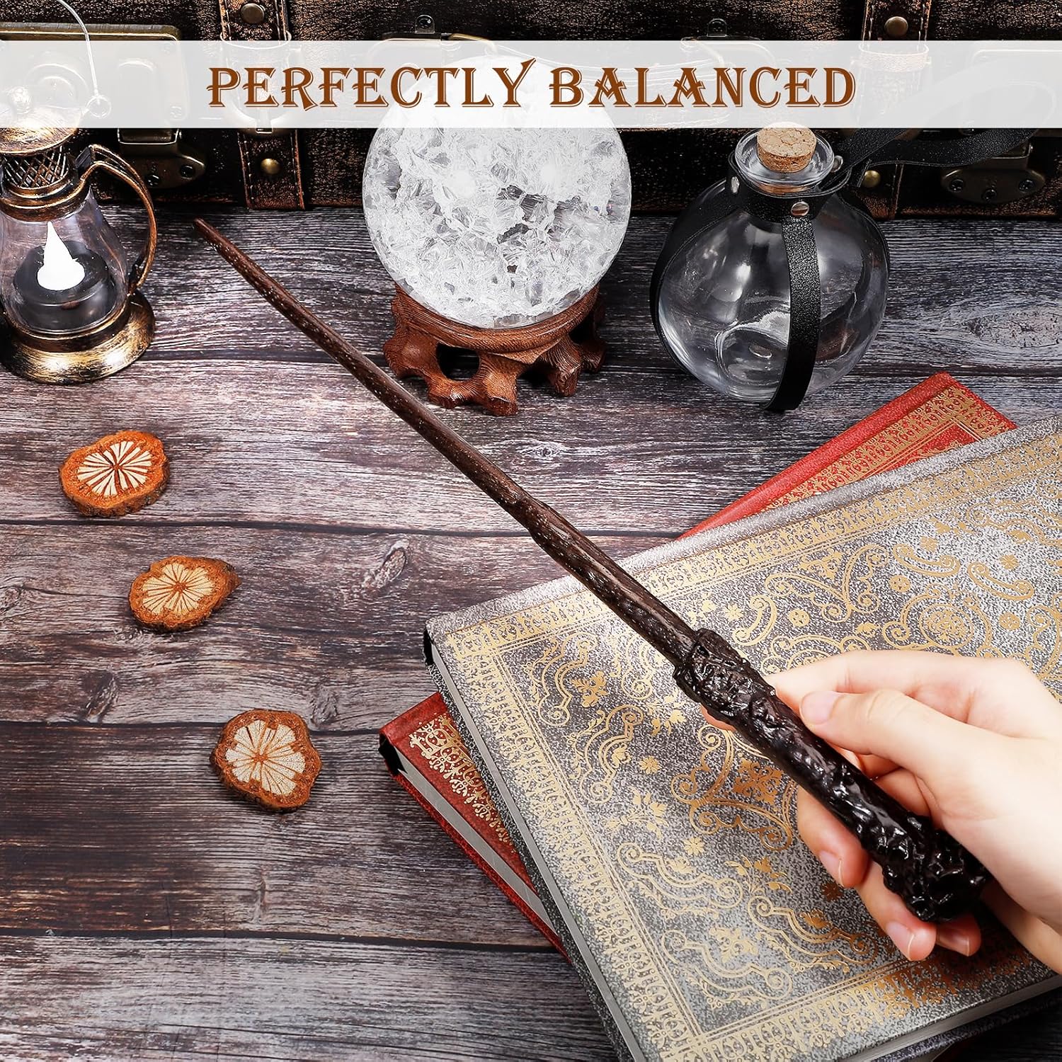 14.5" Wooden Witch Magic Wand