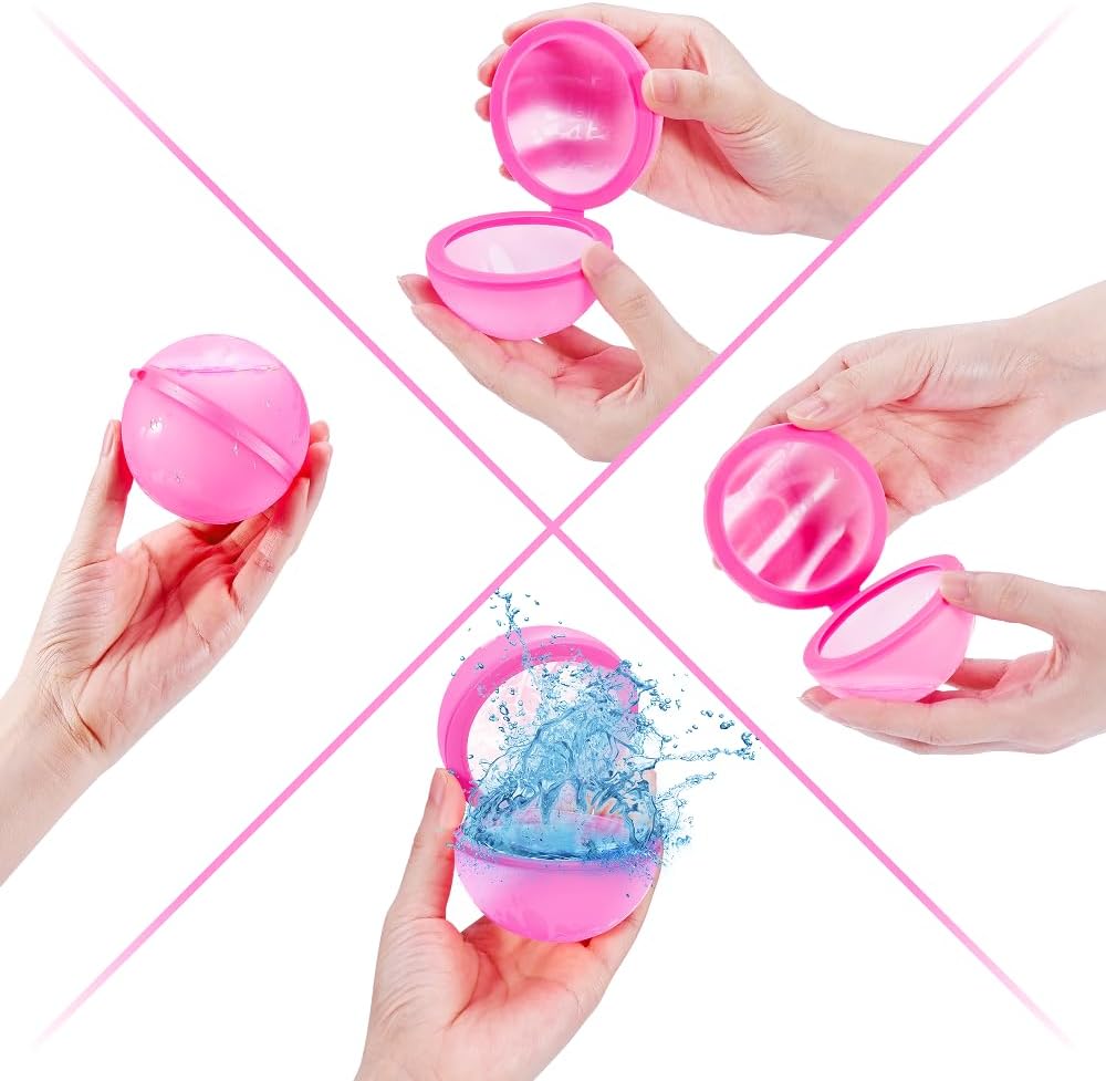 12 Pcs Reusable Water Balloons, Assorted Colors