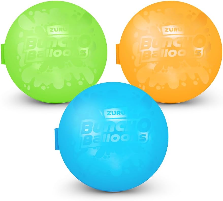 12 Pcs Reusable Water Balloons, Assorted Colors