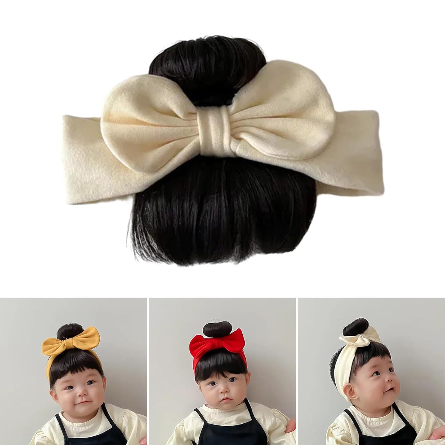 Bowknot Wigs for Baby Girls