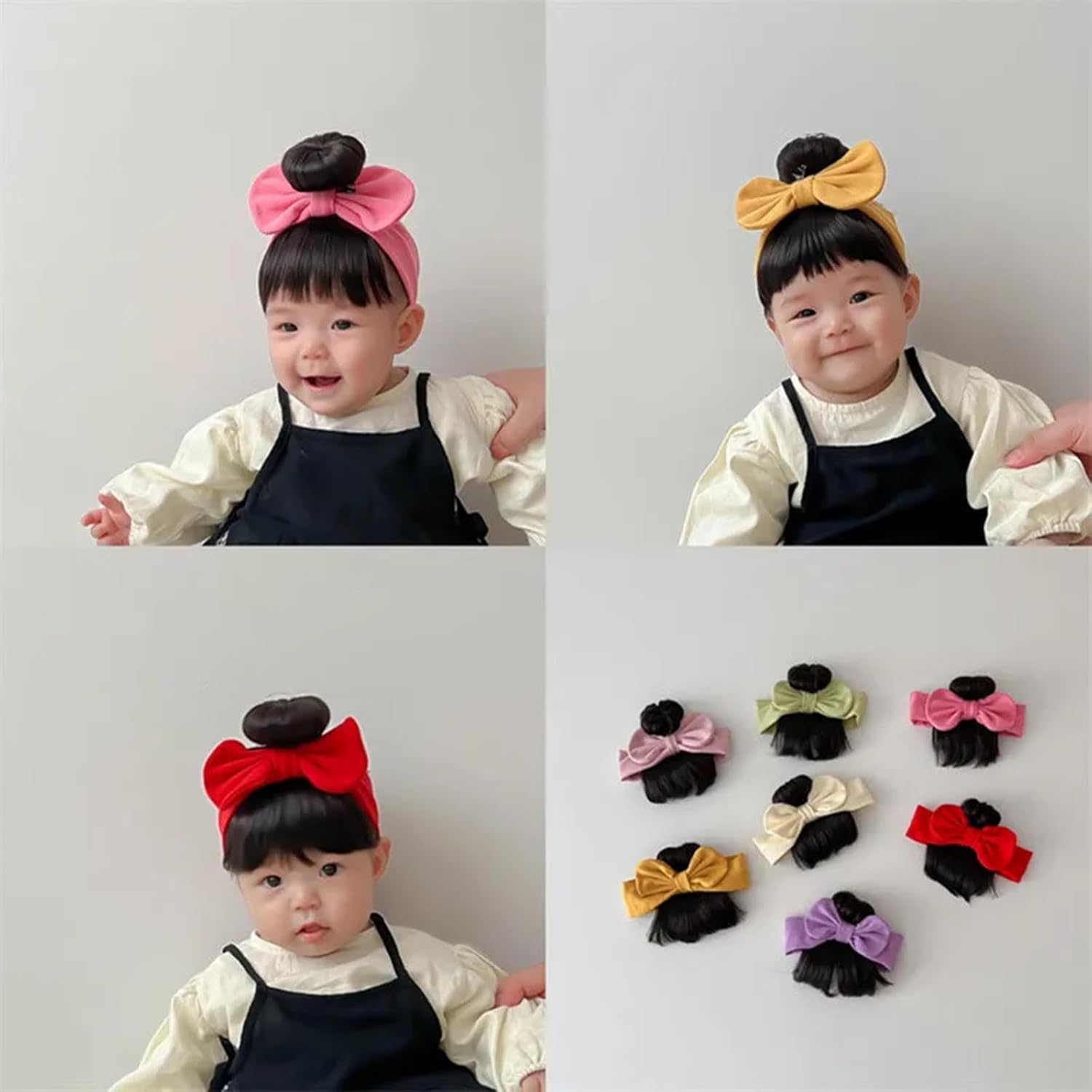 Bowknot Wigs for Baby Girls