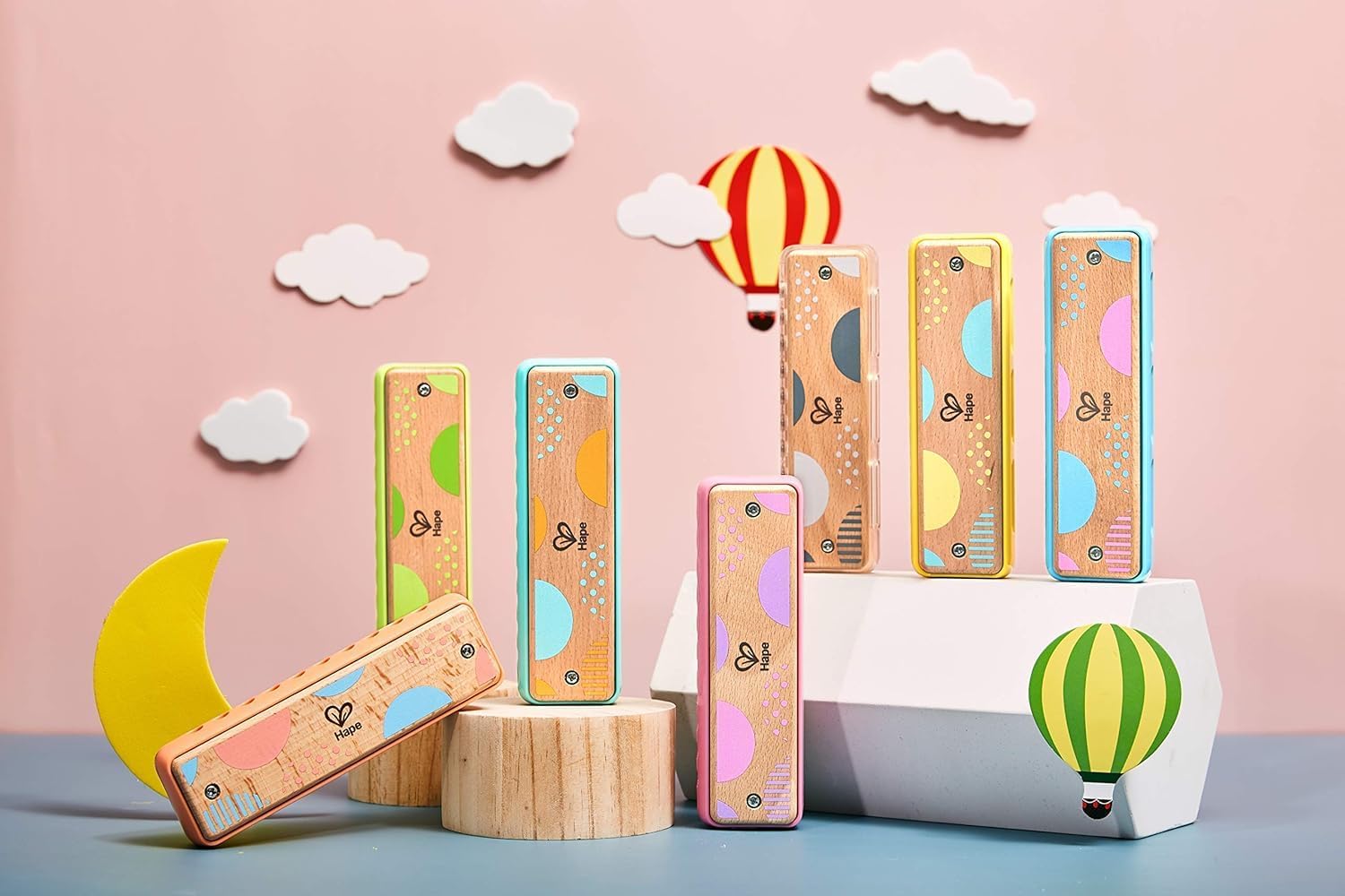 Blues Harmonica, 10-Hole Wooden Toy