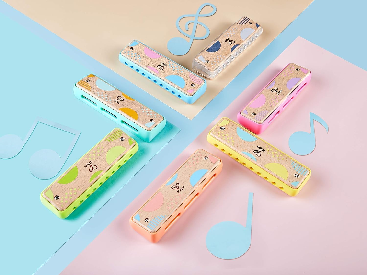 Blues Harmonica, 10-Hole Wooden Toy