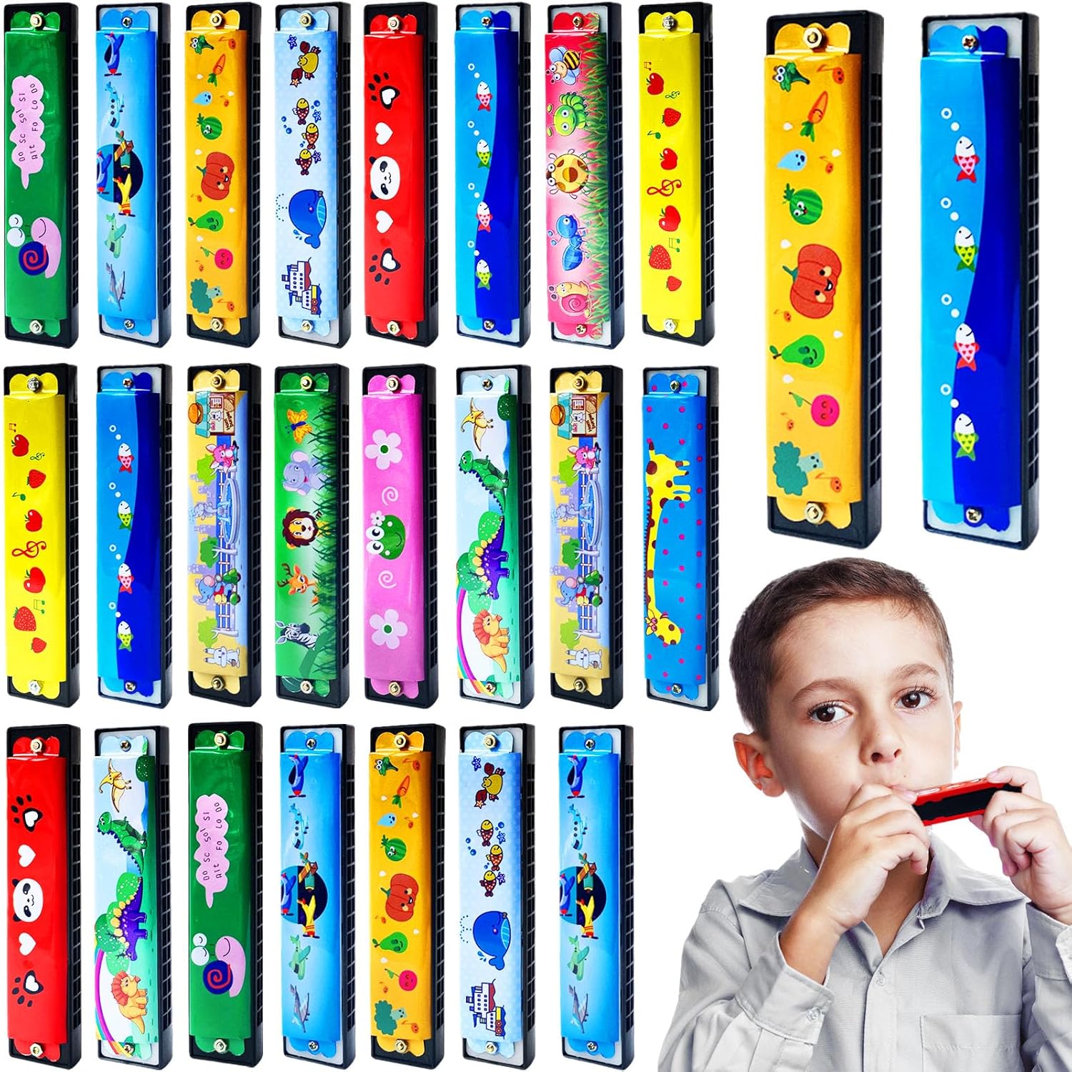 24 Pack Kids Harmonica
