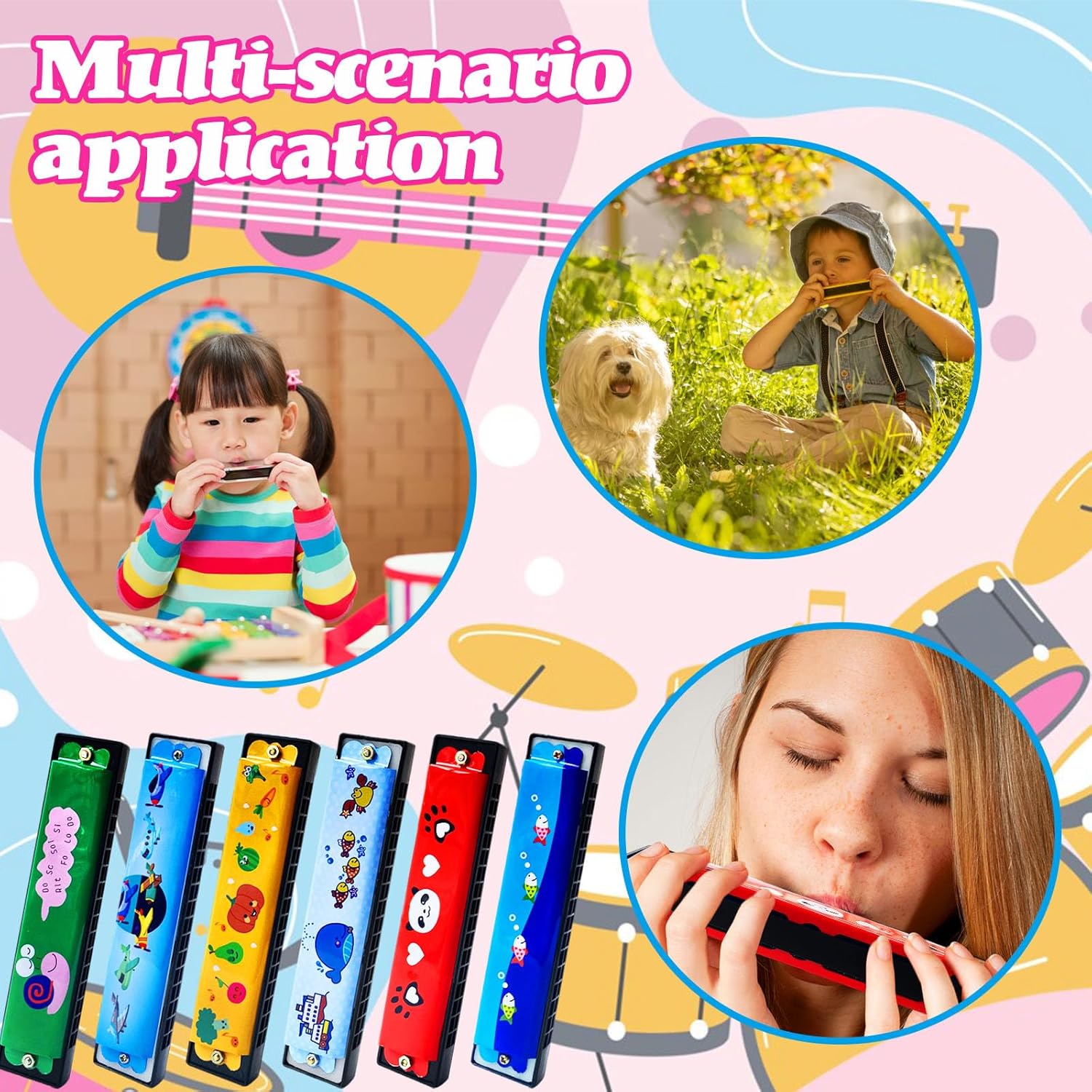 24 Pack Kids Harmonica