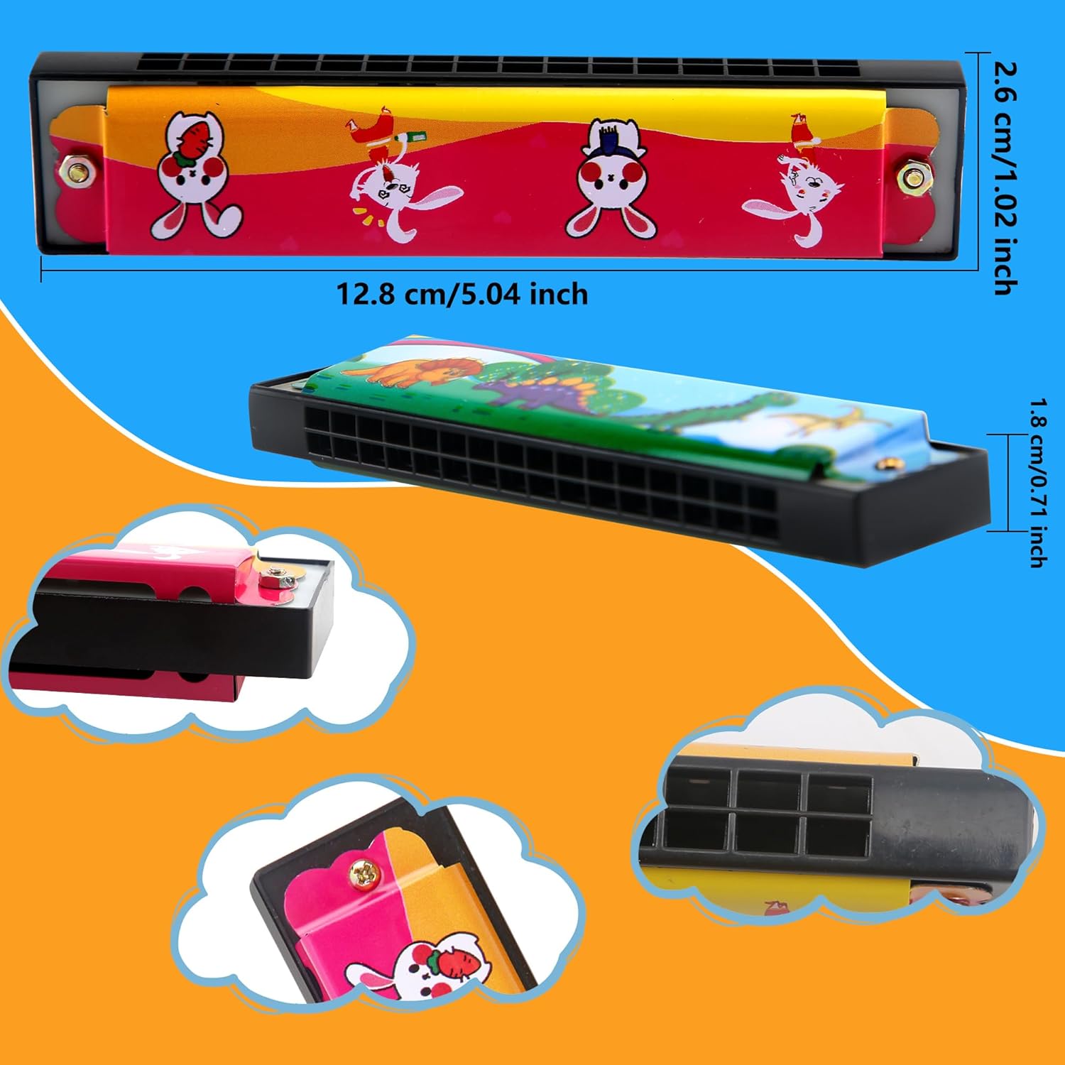 Hole 30 Harmonica Toys, Double Row
