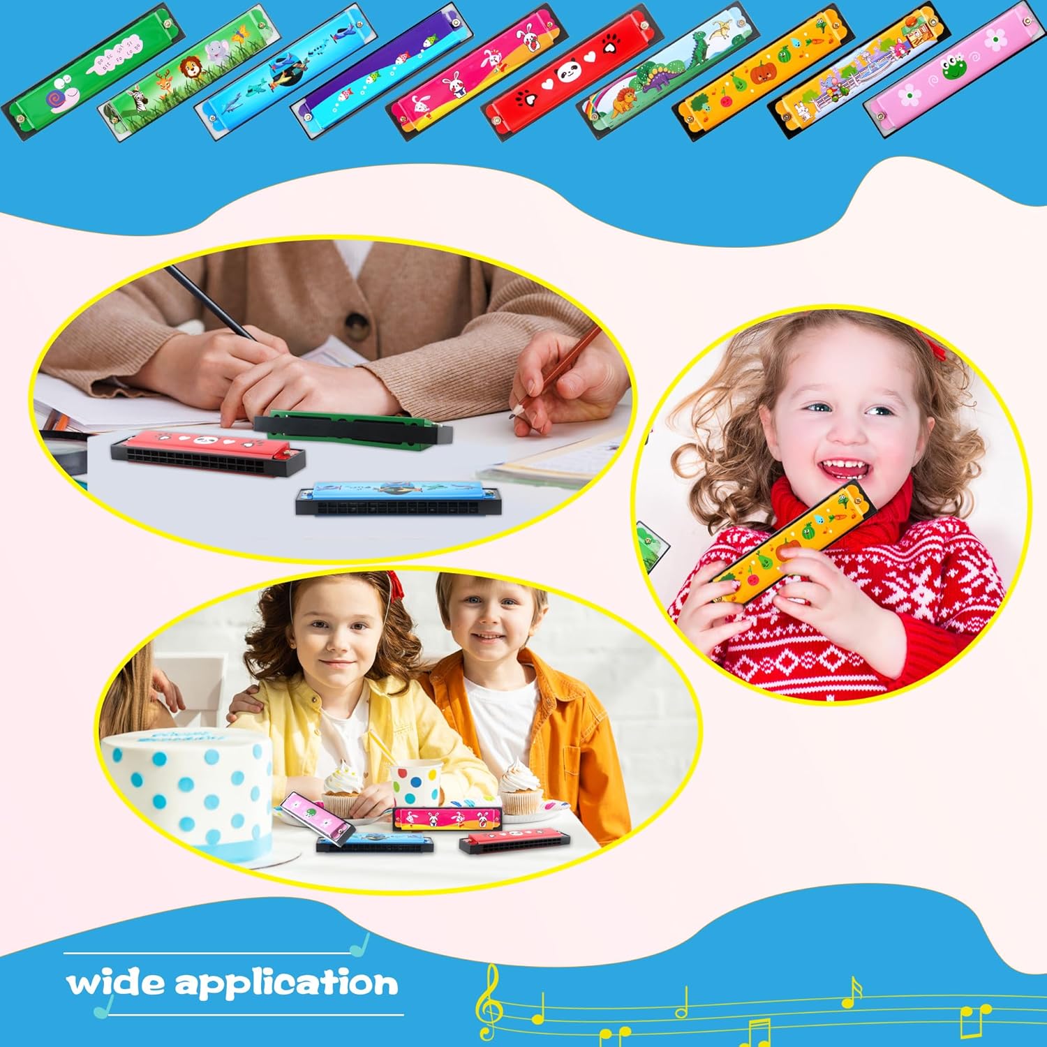 Hole 30 Harmonica Toys, Double Row
