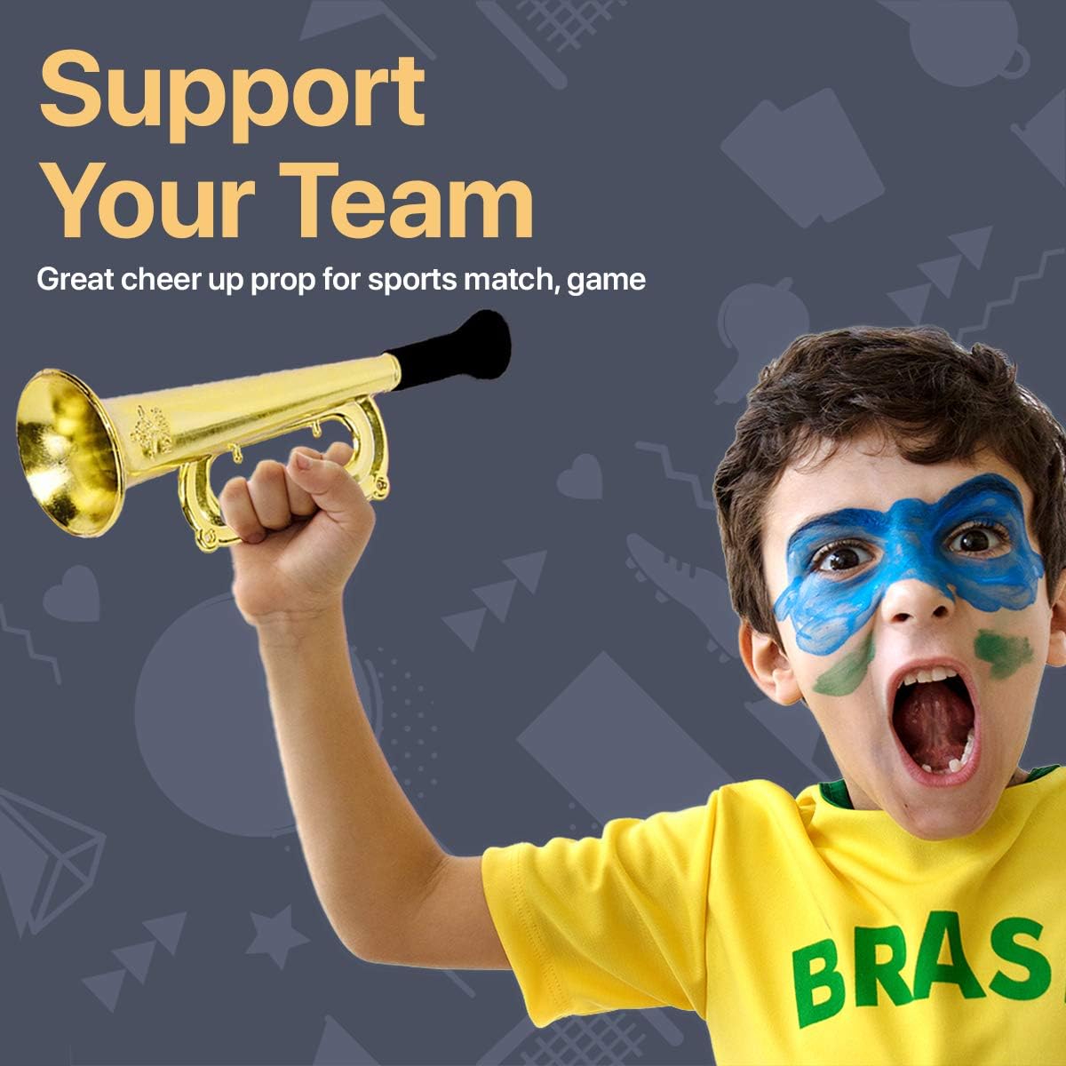 Pack Metal Trumpet Toys Set