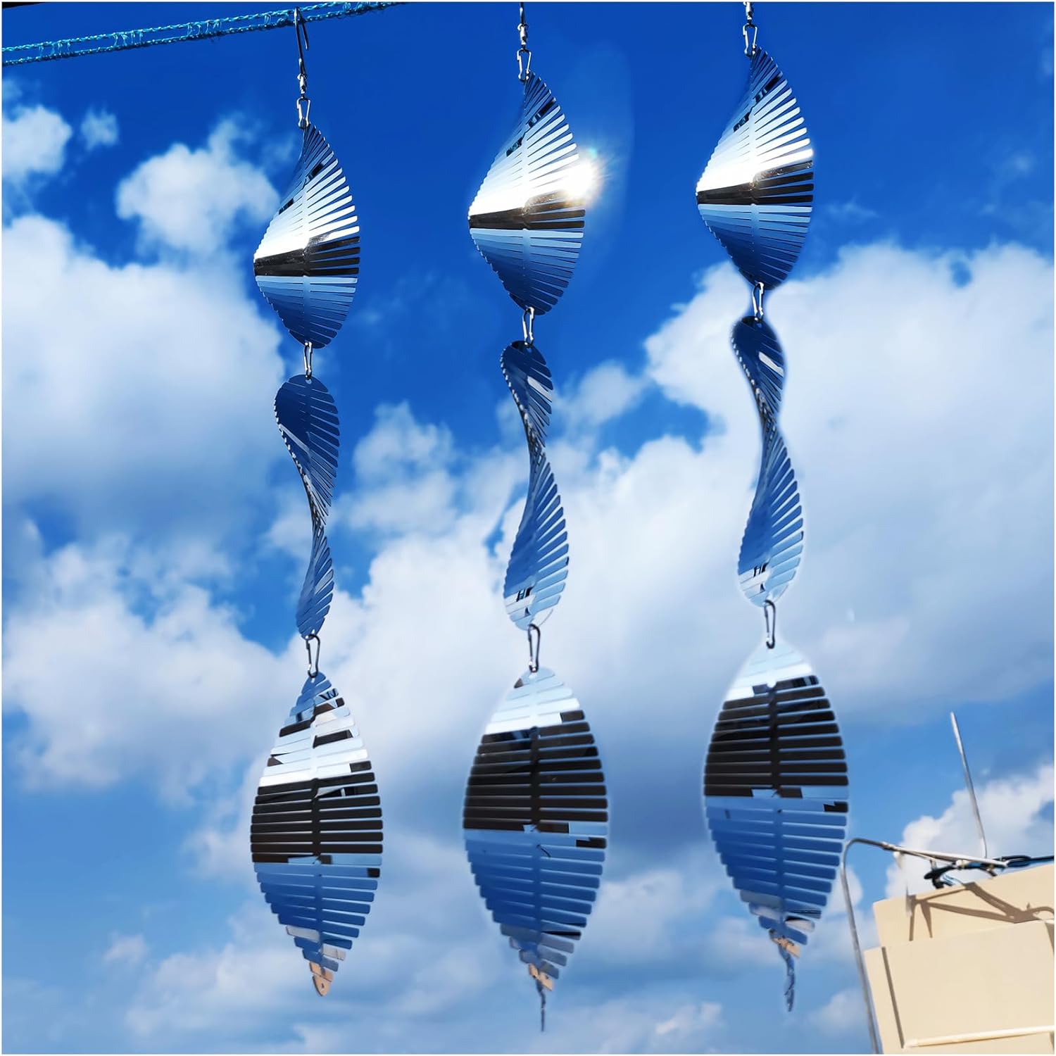 Metal Bird Scare Disk Set