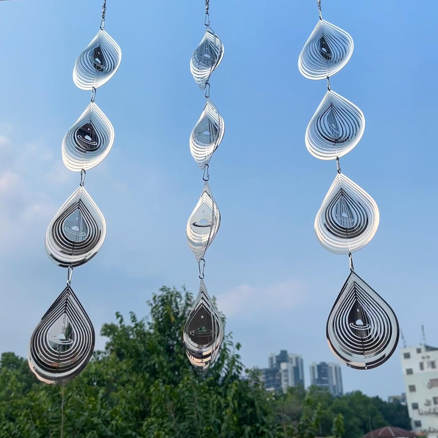 Water Droplets Bird Scare Plate Set