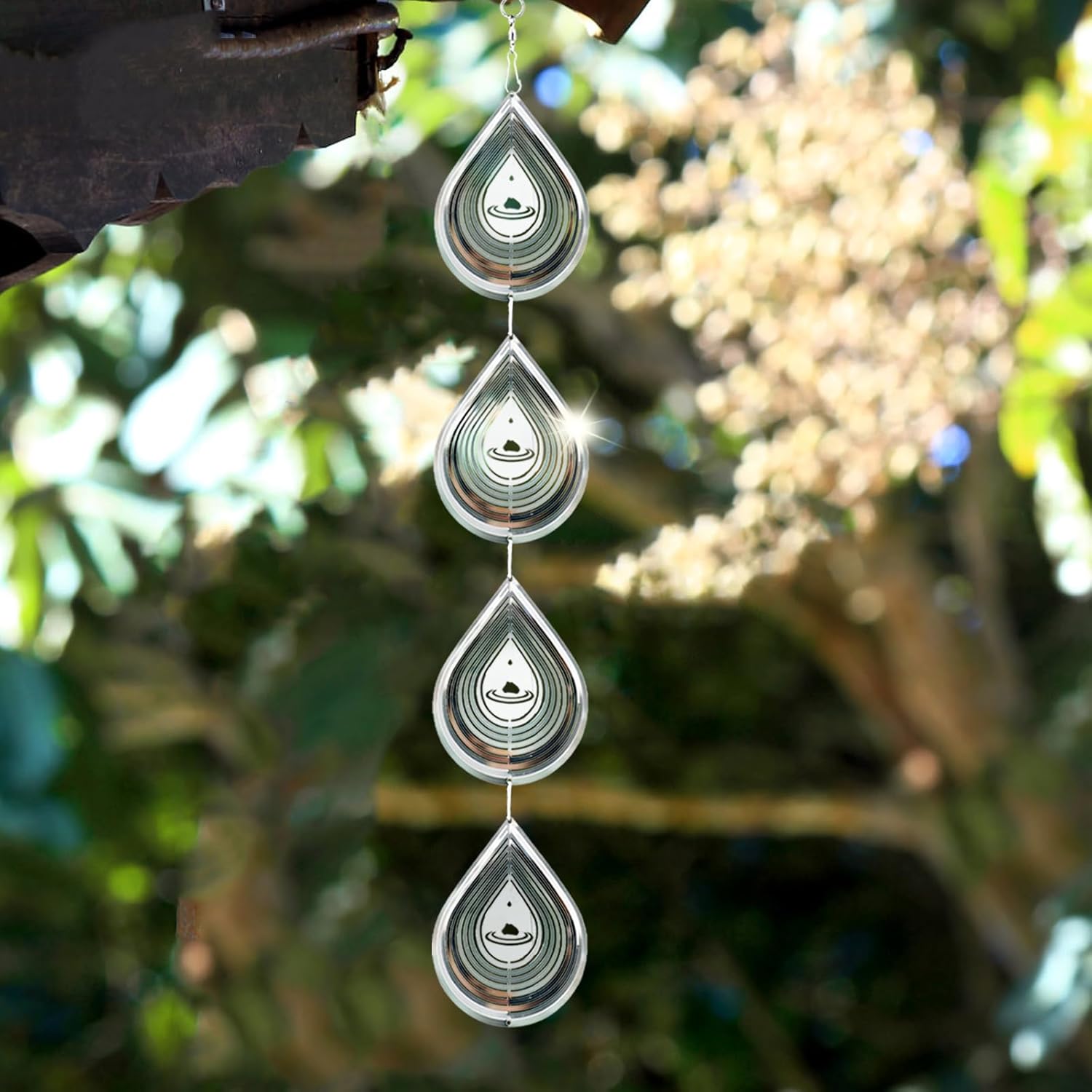 Water Droplets Bird Scare Plate Set