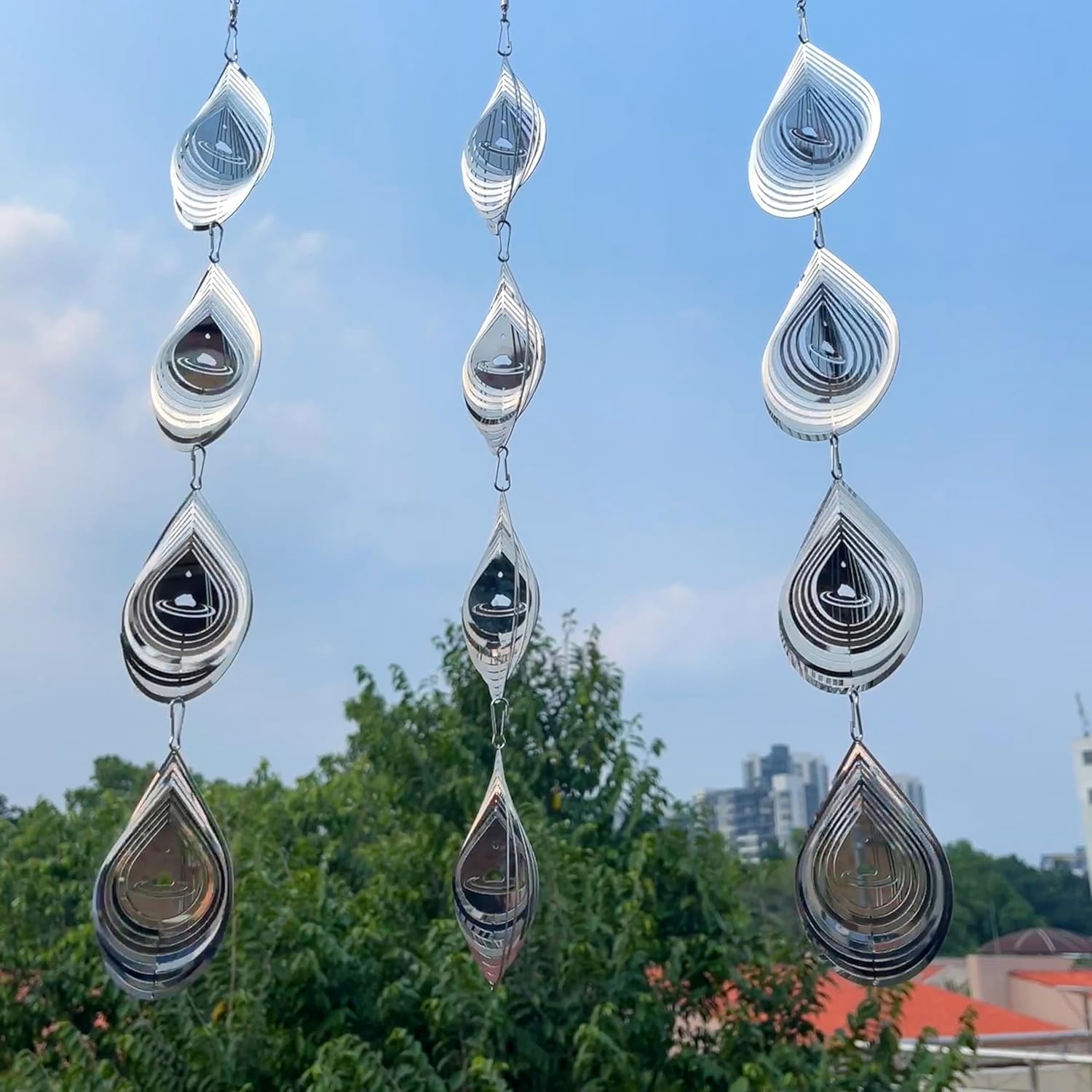 Water Droplets Bird Scare Plate Set