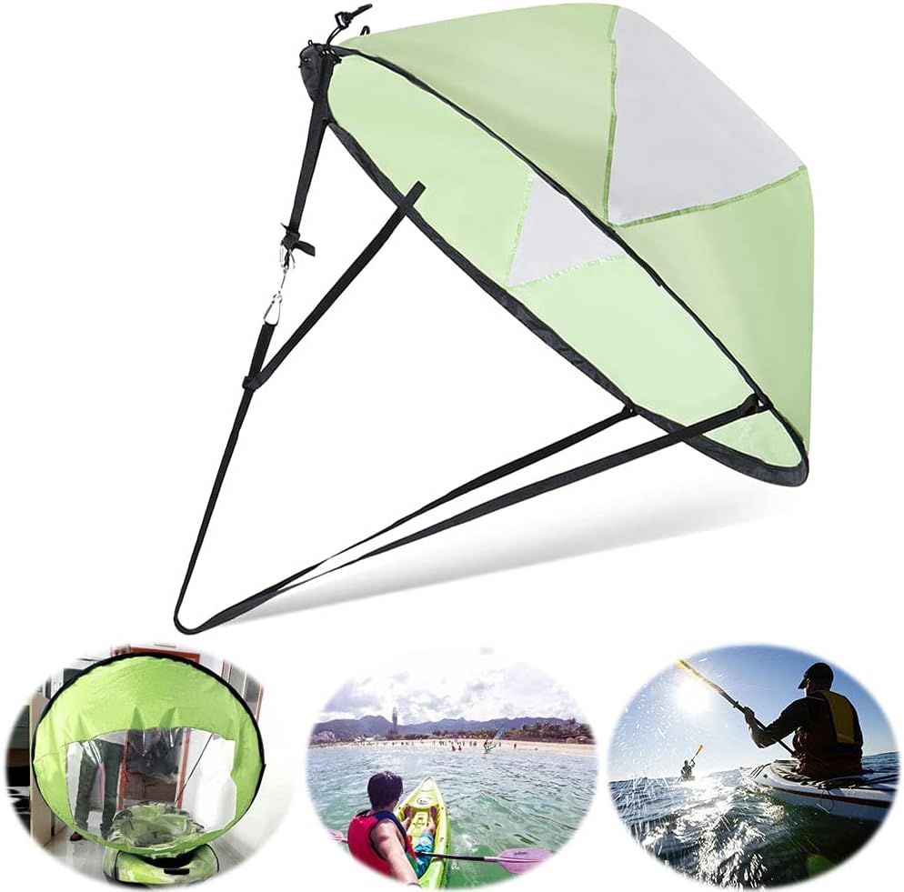 Durable Kayak Sail with Clear Window, Compact, Portable