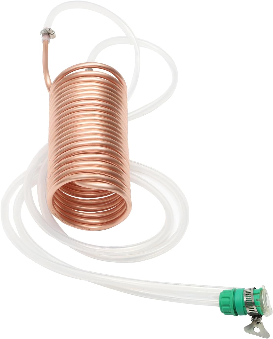 Fetcoi Copper Wort Chiller, Immersion Wort Chiller for Beer Brewing, Copper Immersion Wort Chiller Coil Homebrew for Beer Brewing, with 1.5m/4.92ft Silicone Hose