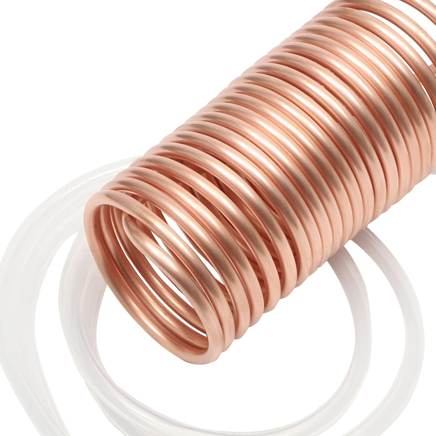 Fetcoi Copper Wort Chiller, Immersion Wort Chiller for Beer Brewing, Copper Immersion Wort Chiller Coil Homebrew for Beer Brewing, with 1.5m/4.92ft Silicone Hose