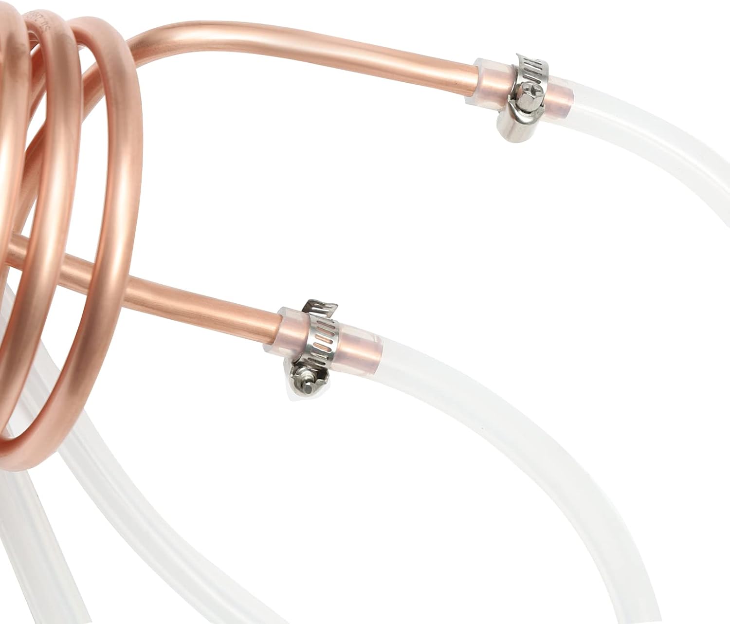 Fetcoi Copper Wort Chiller, Immersion Wort Chiller for Beer Brewing, Copper Immersion Wort Chiller Coil Homebrew for Beer Brewing, with 1.5m/4.92ft Silicone Hose