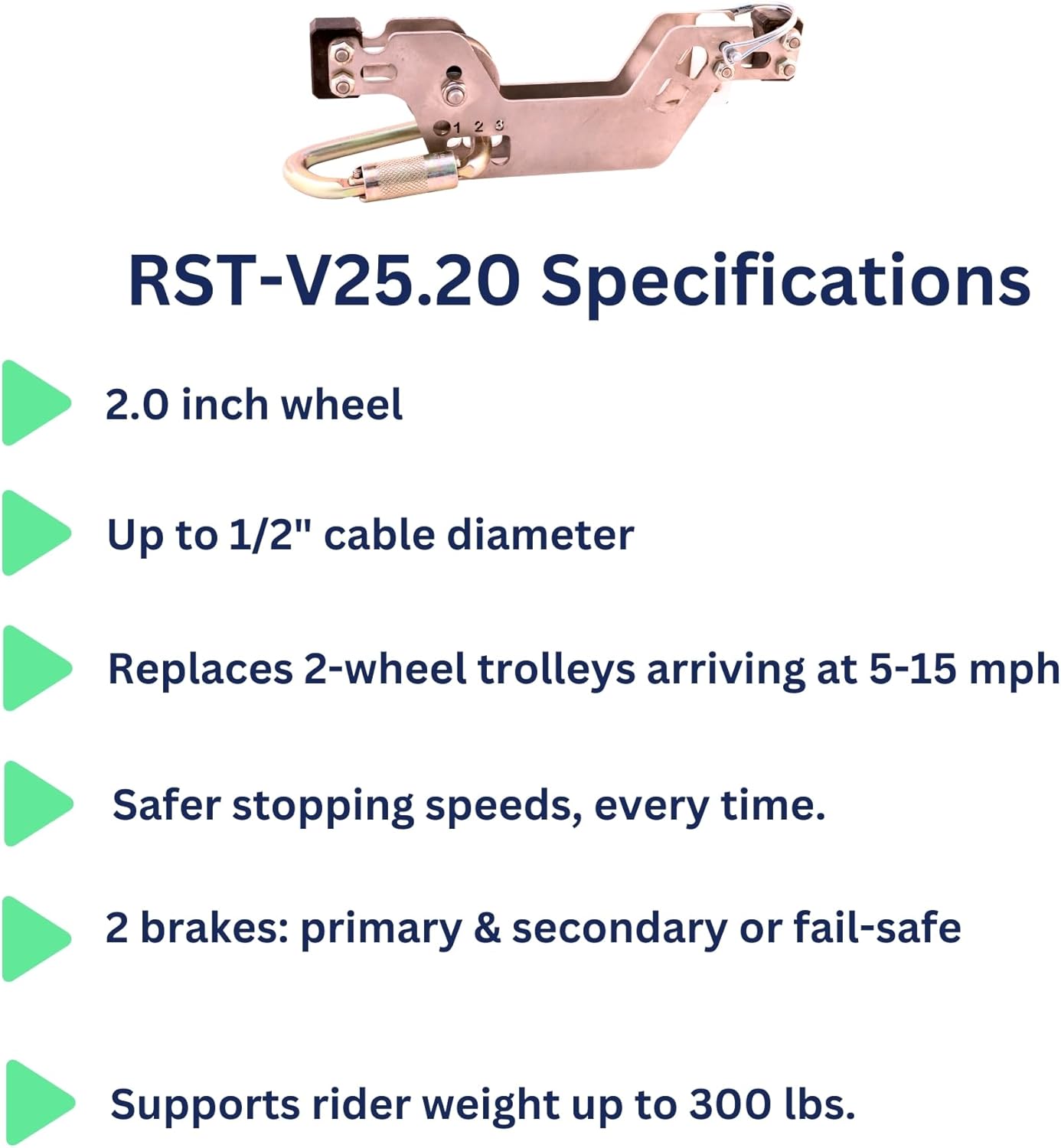 RST-V25 Zipline Pulley Trolley