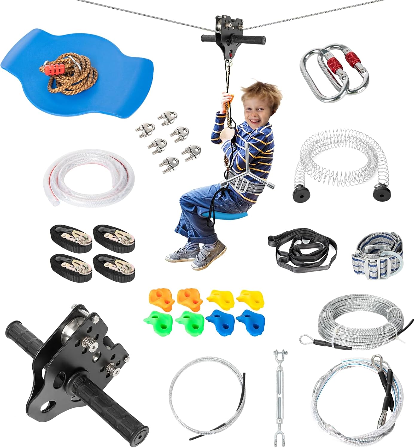 Zipper line for children and adults outdoors