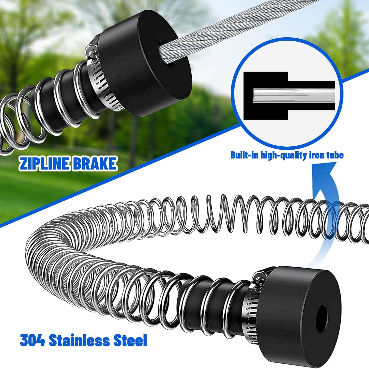 Zipper line for children and adults outdoors
