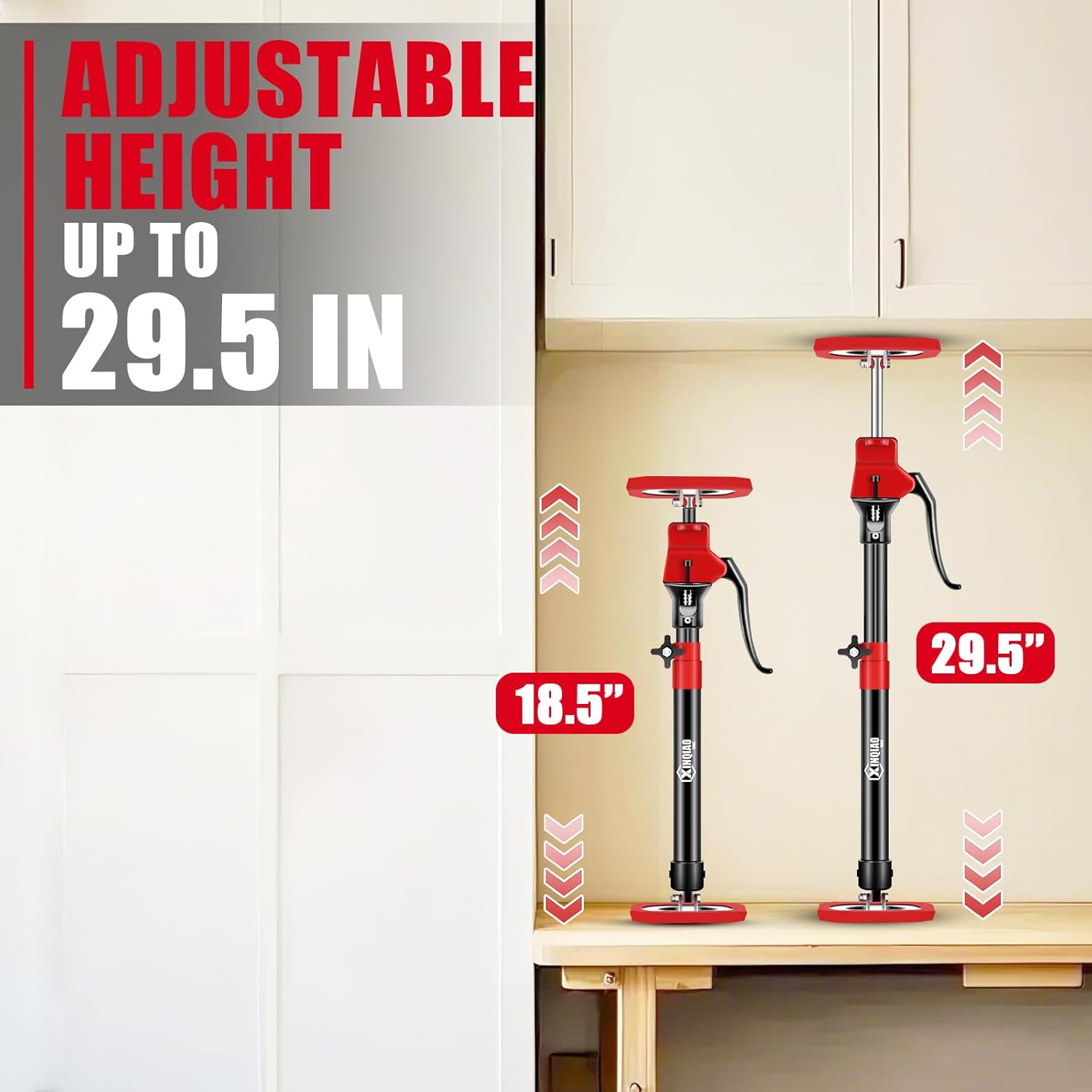 Cabinet Jacks, 18.5-29.5 in., 2 Piece