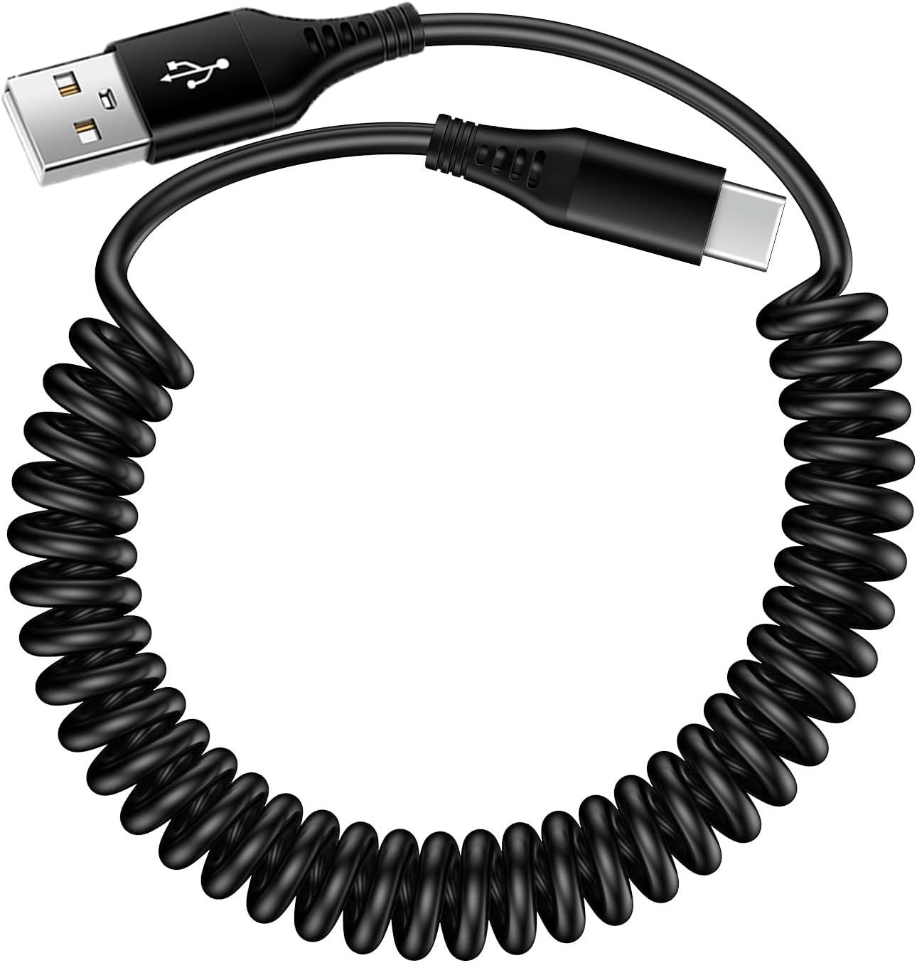 USB to USB C Cable Reel 3ft Car Charger Cord for iPhone 16 15/15 Pro/15 Pro Max/15 Plus, Retractable Automatic Type C Fast Charging, Compatible with Samsung Galaxy A15 5G A55 S23 FE S24 Ultra, Google Pixel 9 Pixel Pro XL 8A