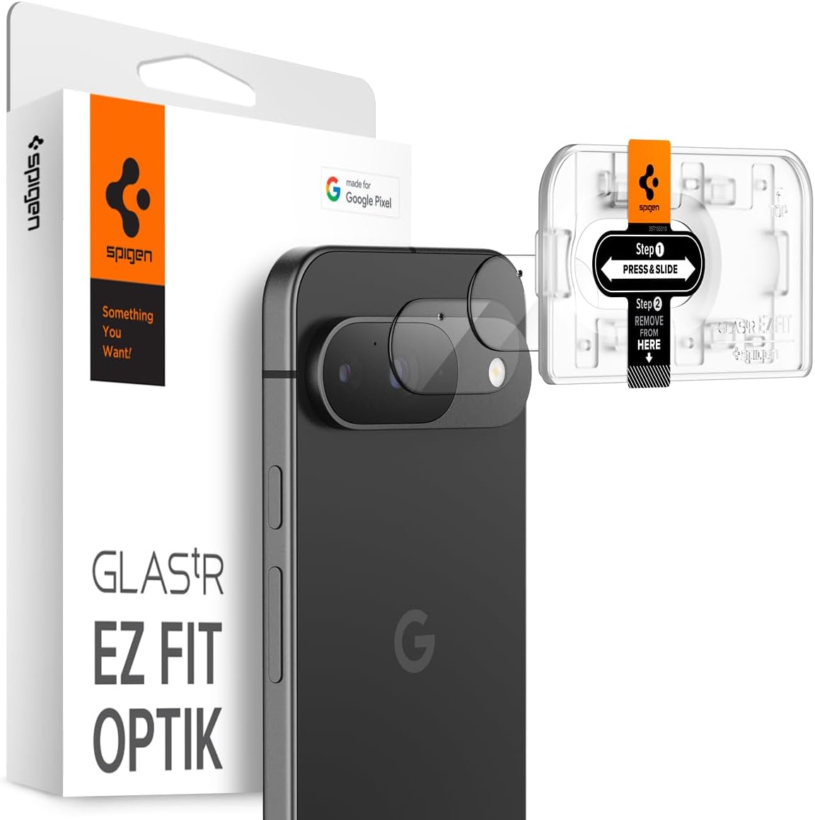 Camera Lens Screen Protector [GlasTR EZ Fit Optik] Designed for Google Pixel 9 [Case Friendly] - 2 Pack