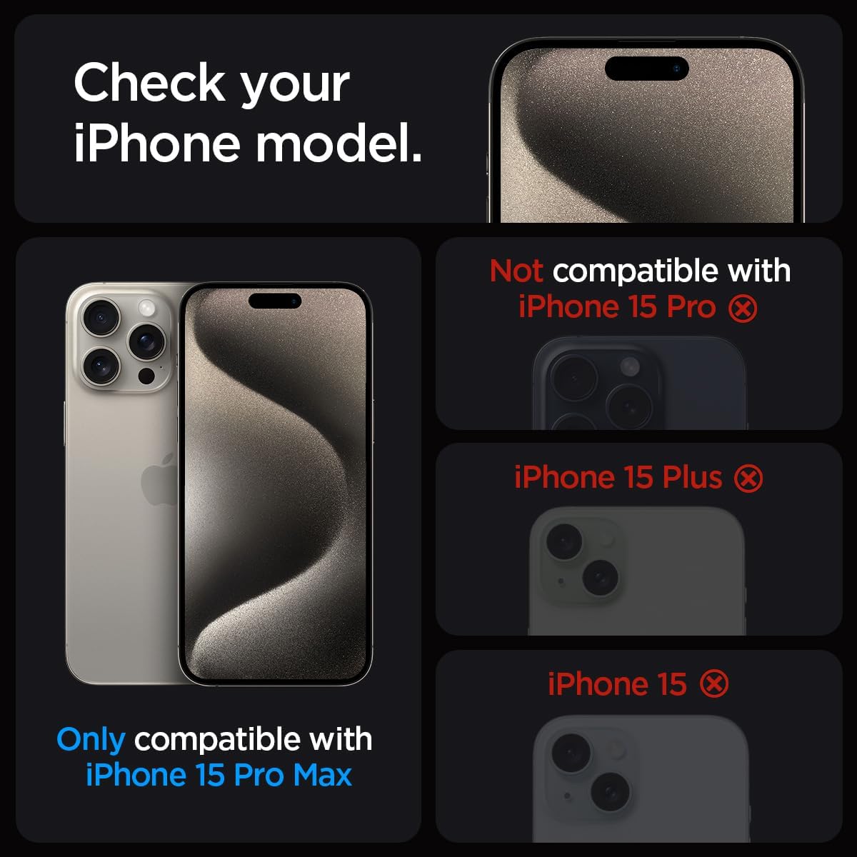 Tempered Glass Screen Protector [GlasTR EZ FIT] Designed for iPhone 15 Pro Max [Case Friendly] - 2 Pack