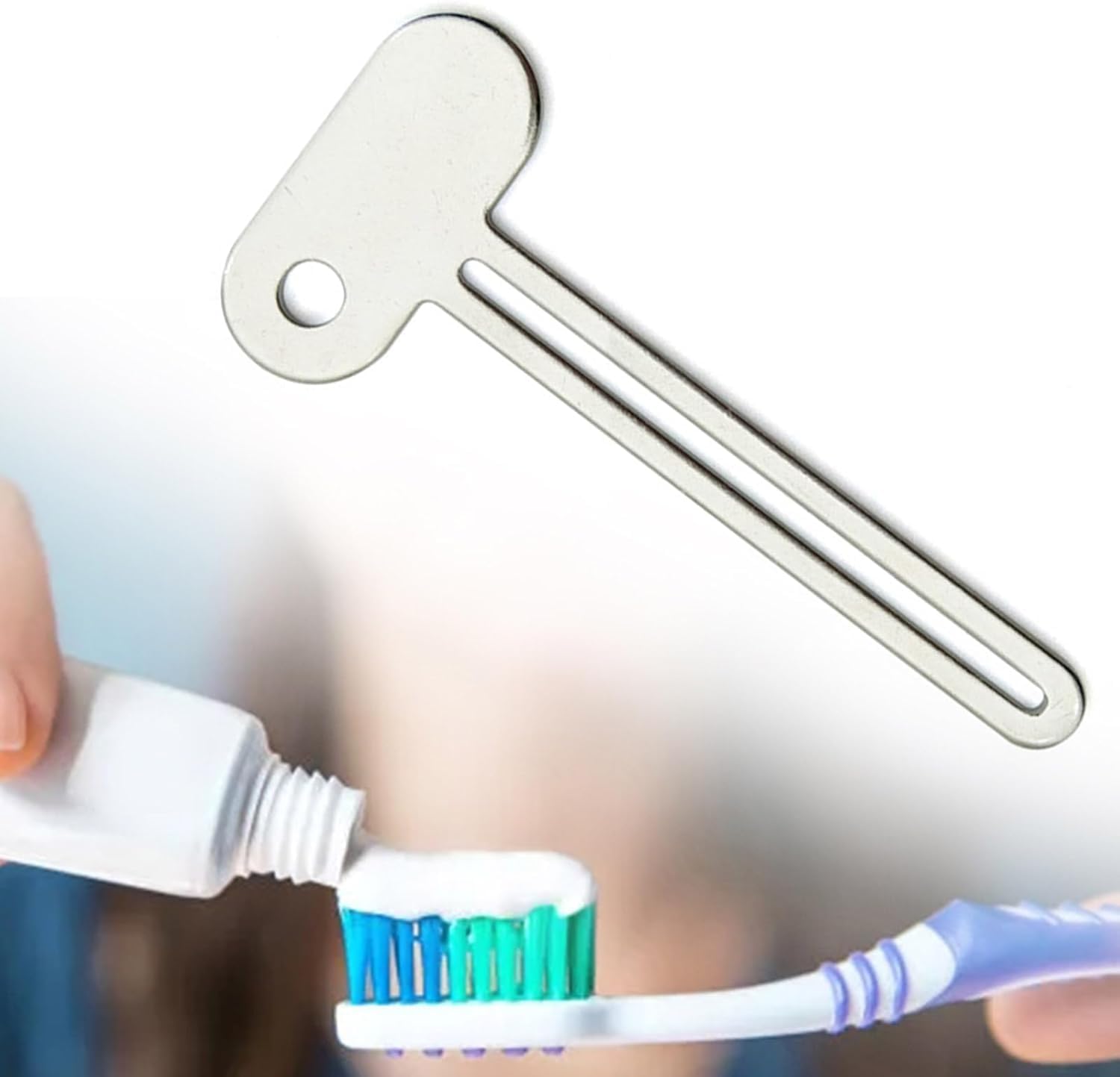 2 Piece Silver Keyed Tube Squeezer Tool for Toothpaste and Cream|Squeeze Tube Squeezer Thin Tube for Hand Cream CleanserManual Toothpaste Squeezer|Bathroom Aids and Accessories