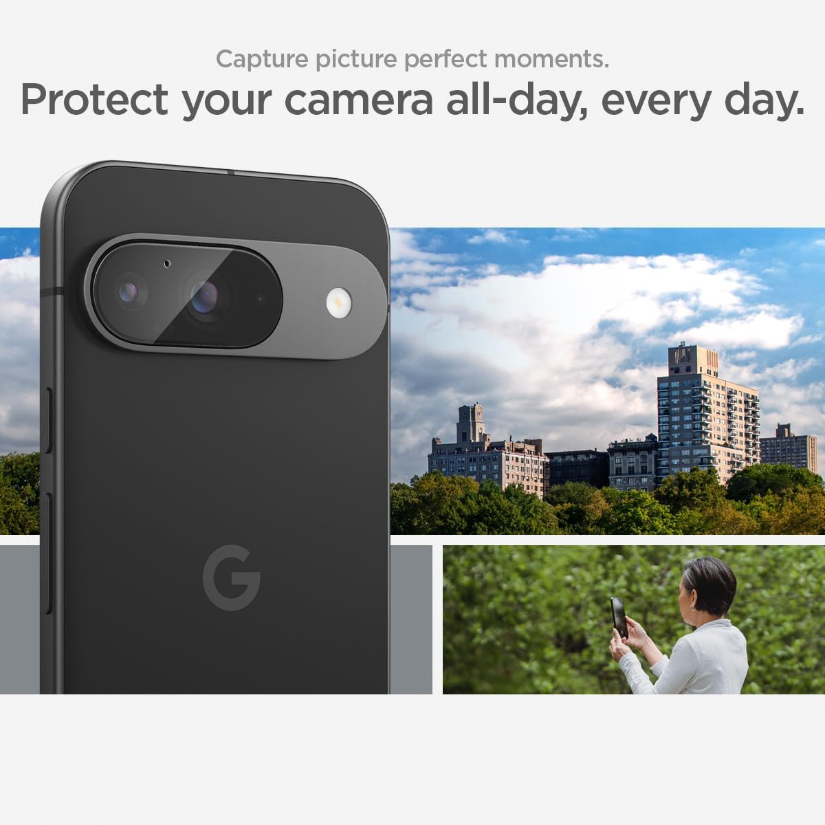 Camera Lens Screen Protector [GlasTR EZ Fit Optik] Designed for Google Pixel 9 [Case Friendly] - 2 Pack