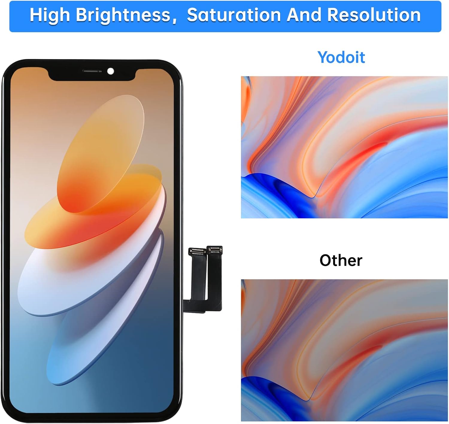 For iPhone 11 Screen Replacement Kit Full HD COF LCD Display 3D Touch Digitizer Frame Fully Assembled with Repair Tools for Models A2111, A223, A221 Black 6.1 Inch