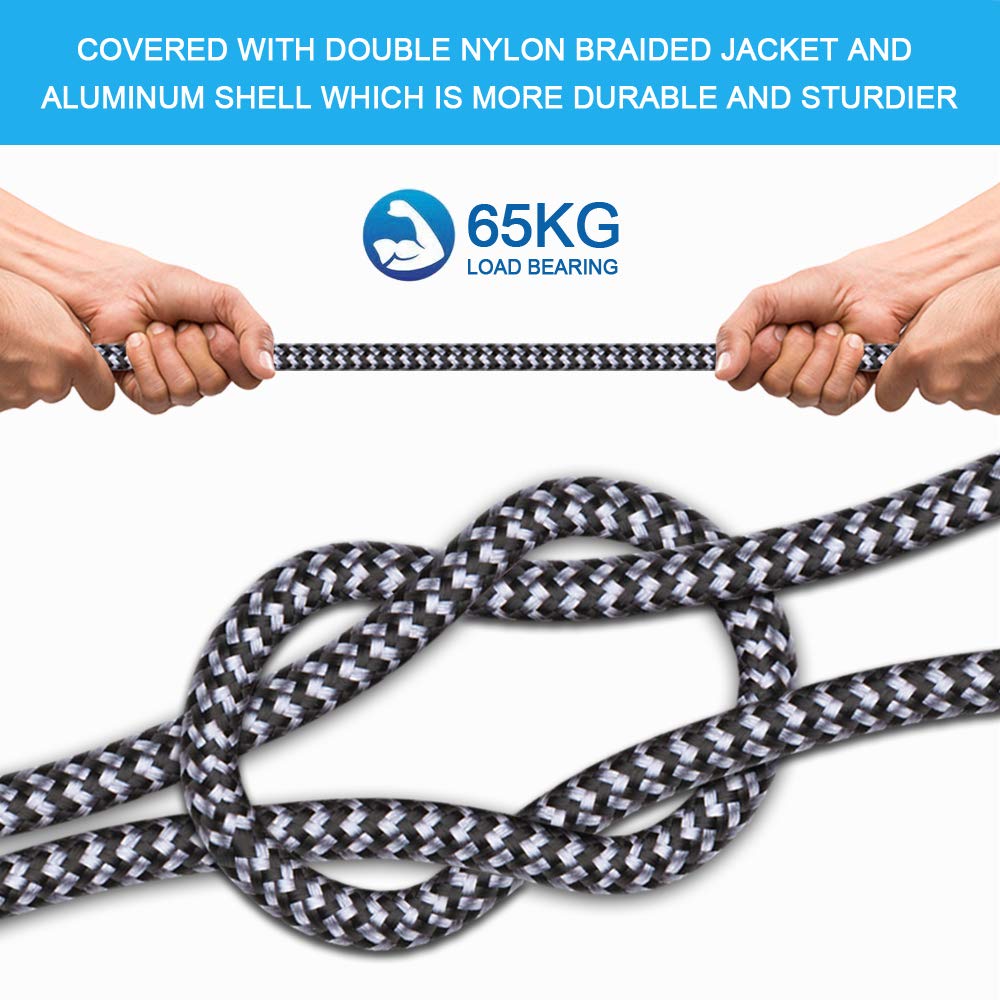 USB C Cable, 3-Pack 6ft (about 1.8m) USB C to USB C Cable Nylon Braided Type C PD 60W Fast Charging, for iPhone16 15 iPad Mini 6 and More