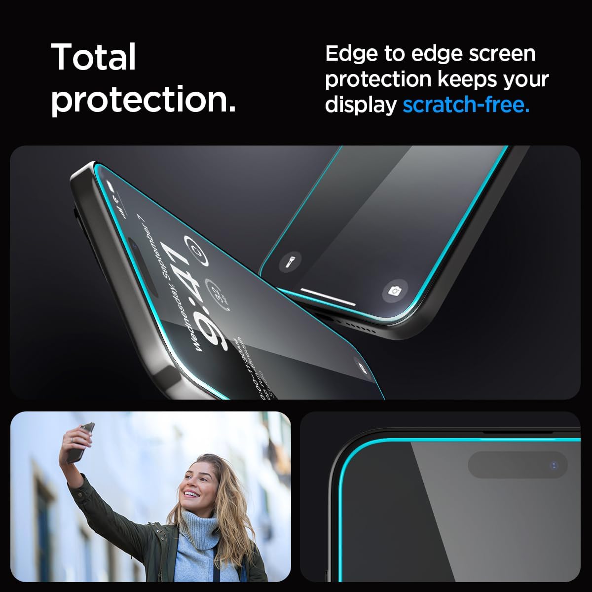 Tempered Glass Screen Protector [GlasTR EZ FIT] Designed for iPhone 15 Pro Max [Case Friendly] - 2 Pack