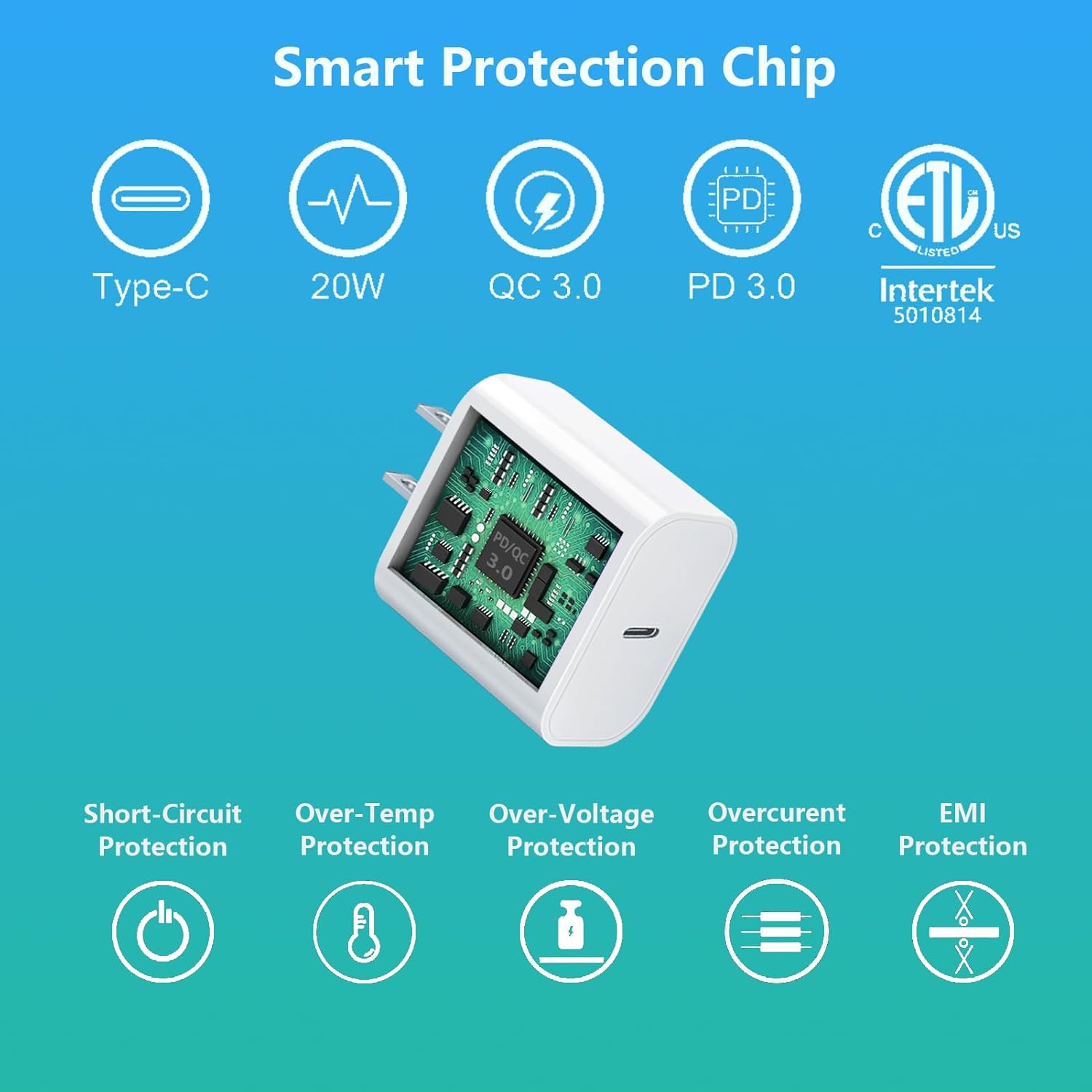 USB-C Charger Block 20w Compatible with Apple Watch Block,iWatch Series Ultra/10/9/8/7/6/SE/SE2/5/4/3,iPhone 16/15,gvmkwejk Type-C PD Fast Charging USBC Power Adapter 1 pc W hite