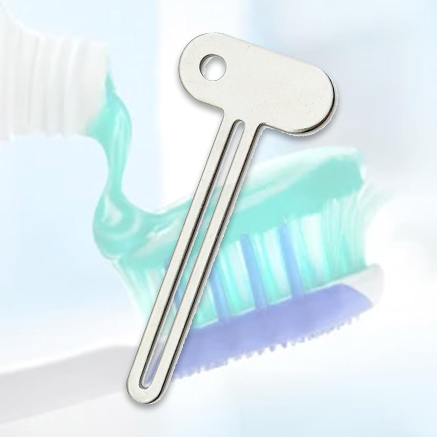 2 Piece Silver Keyed Tube Squeezer Tool for Toothpaste and Cream|Squeeze Tube Squeezer Thin Tube for Hand Cream CleanserManual Toothpaste Squeezer|Bathroom Aids and Accessories