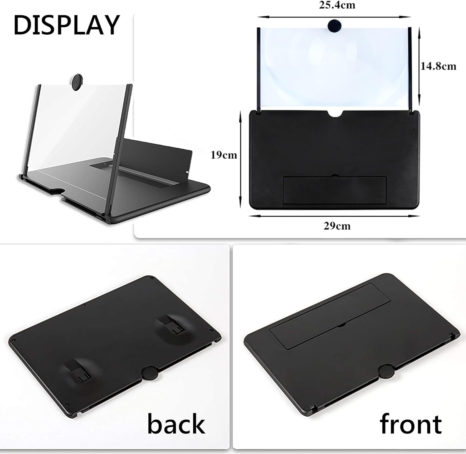 Smartphone Screen Magnifier Stand 14 Inch 3D Foldable Magnifier Stand for Mobile Phones Adjustable Angle Suitable for Family Mom Dad