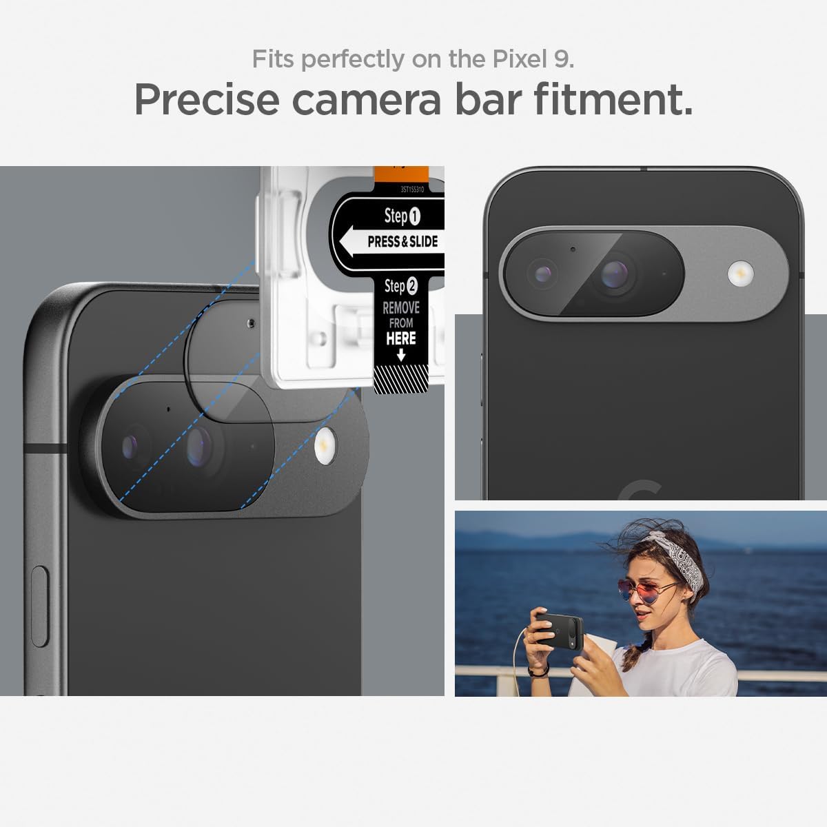 Camera Lens Screen Protector [GlasTR EZ Fit Optik] Designed for Google Pixel 9 [Case Friendly] - 2 Pack