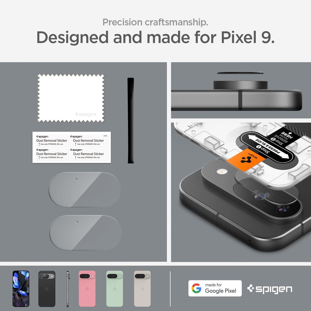 Camera Lens Screen Protector [GlasTR EZ Fit Optik] Designed for Google Pixel 9 [Case Friendly] - 2 Pack
