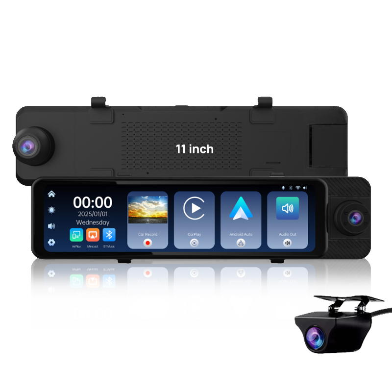 11" IPS 3-Lens Mirror Streaming DVR