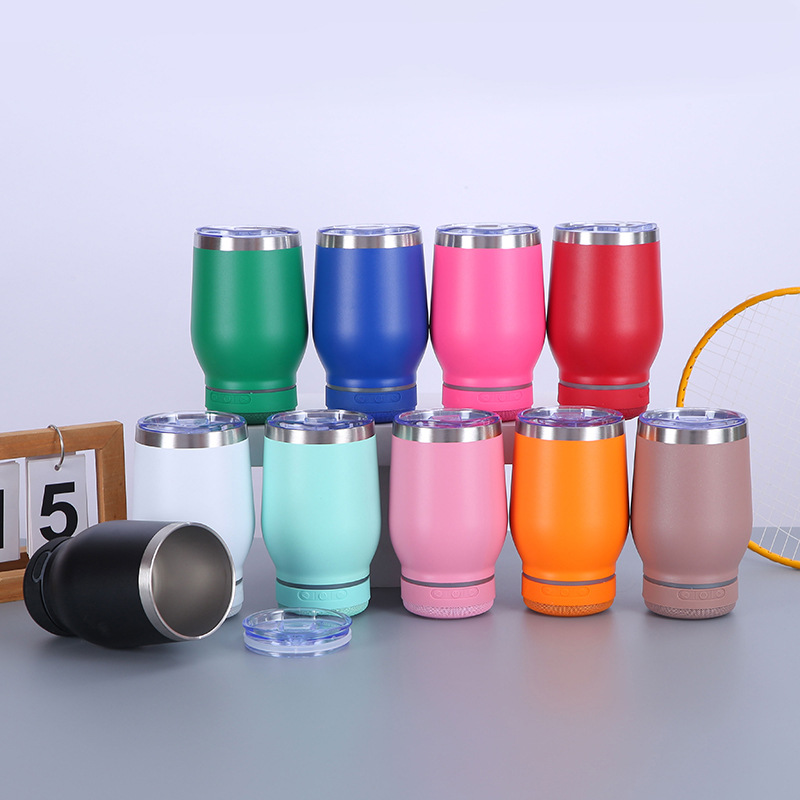 12oz Bluetooth Speaker Wine Tumbler